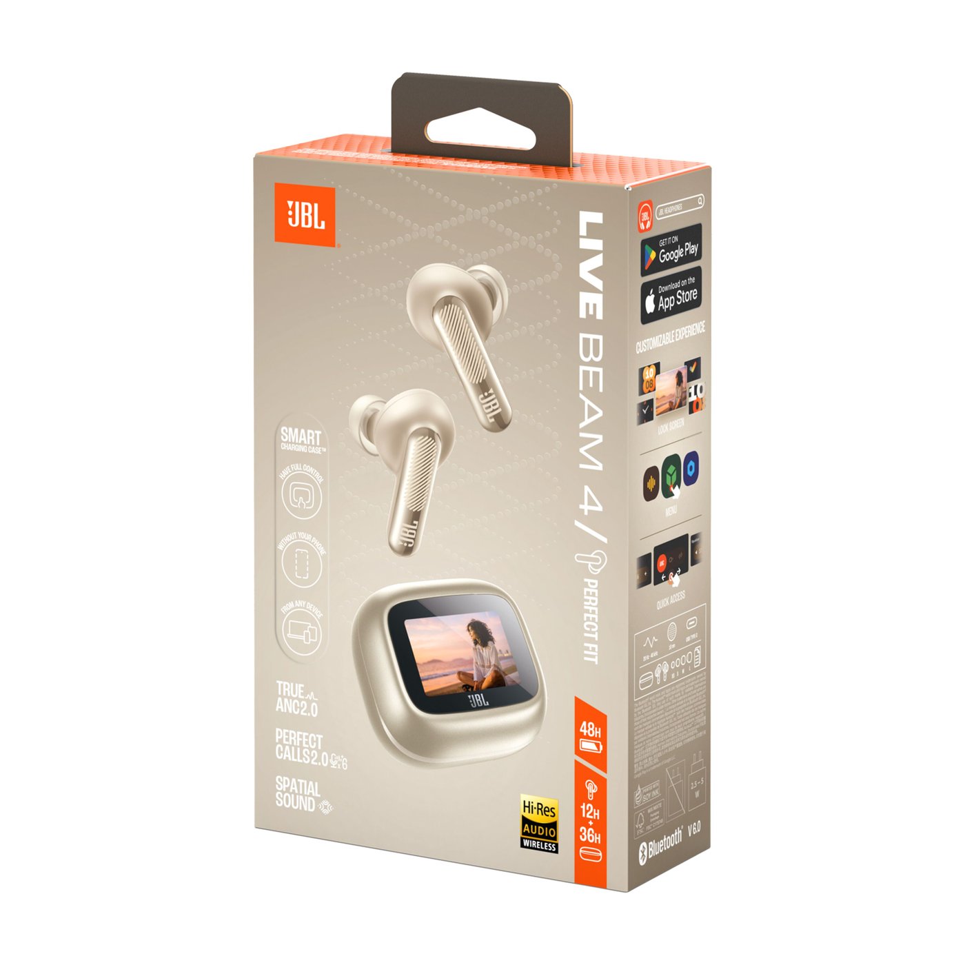 JBL Live Beam 4 true wireless-ørepropper Champagne