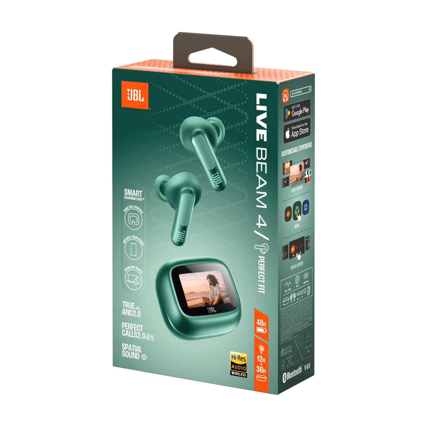 JBL Live Beam 4 trådlösa in-ear-hörlurar Green