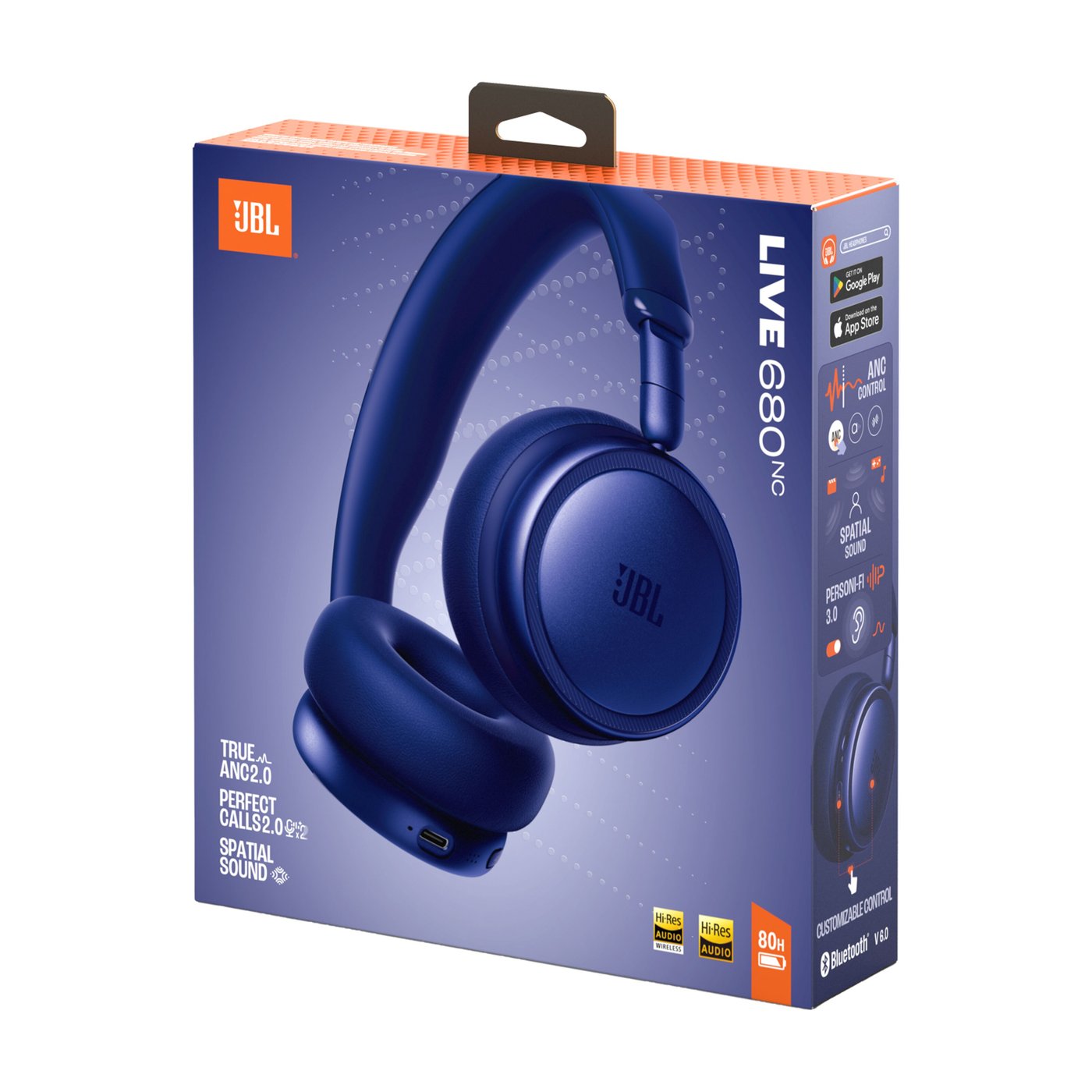 JBL Live 680NC trådløse on-ear-hodetelefoner Blue