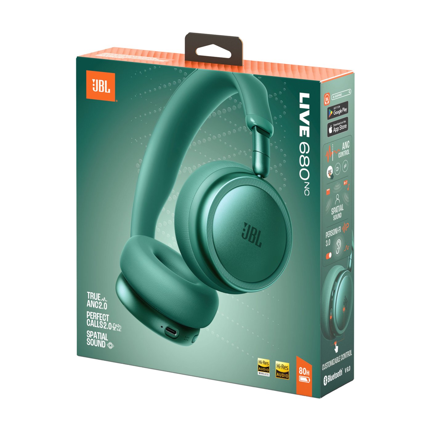 JBL Live 680NC trådløse on-ear-hodetelefoner Green