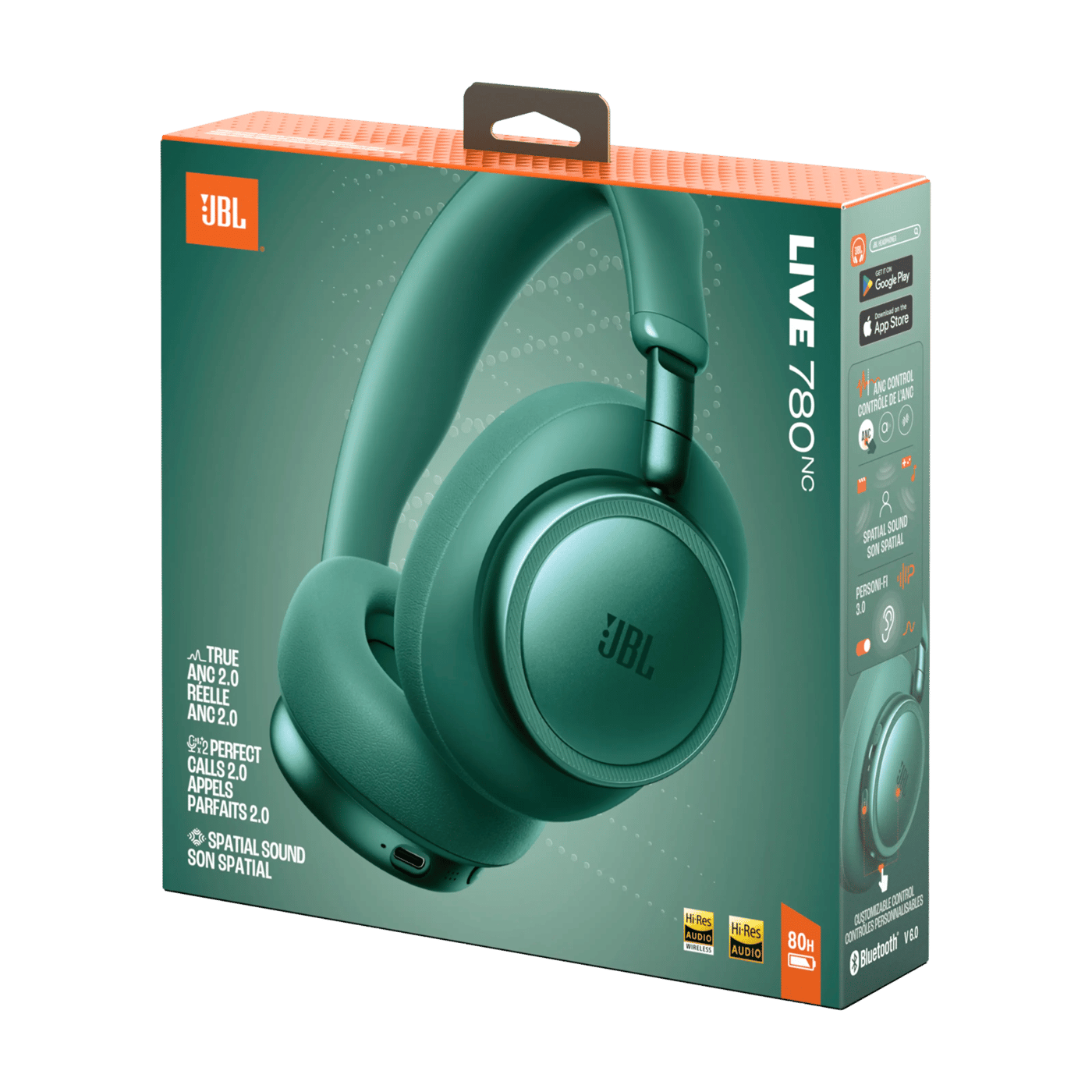 JBL Live 780NC over-ear-hodetelefoner med støyreduksjon Grønn