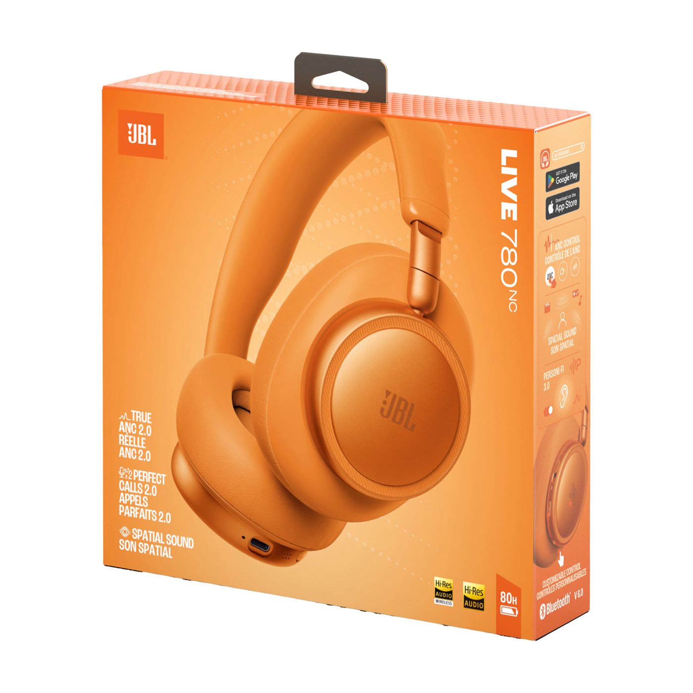 JBL Live 780NC trådlösa over-ear-hörlurar Orange