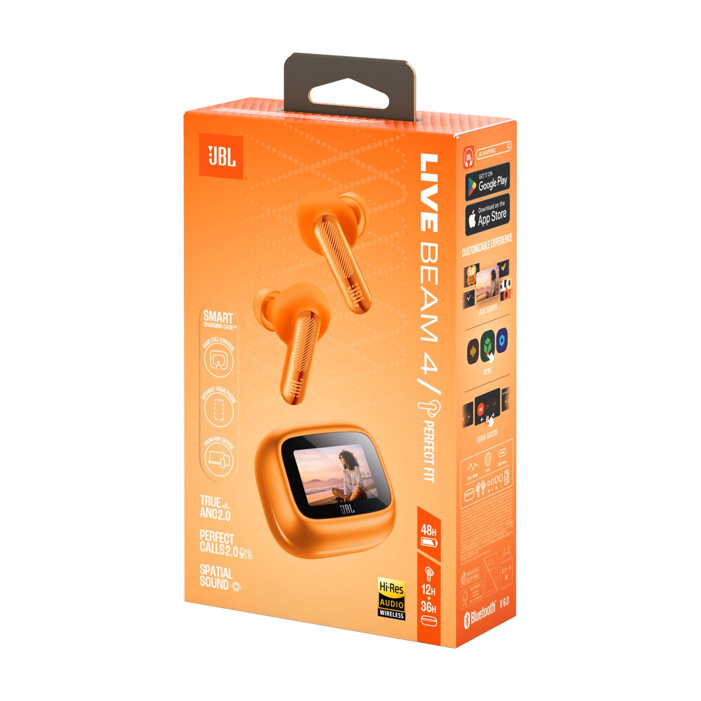 JBL Live Beam 4 helt trådløse ørepropper Orange