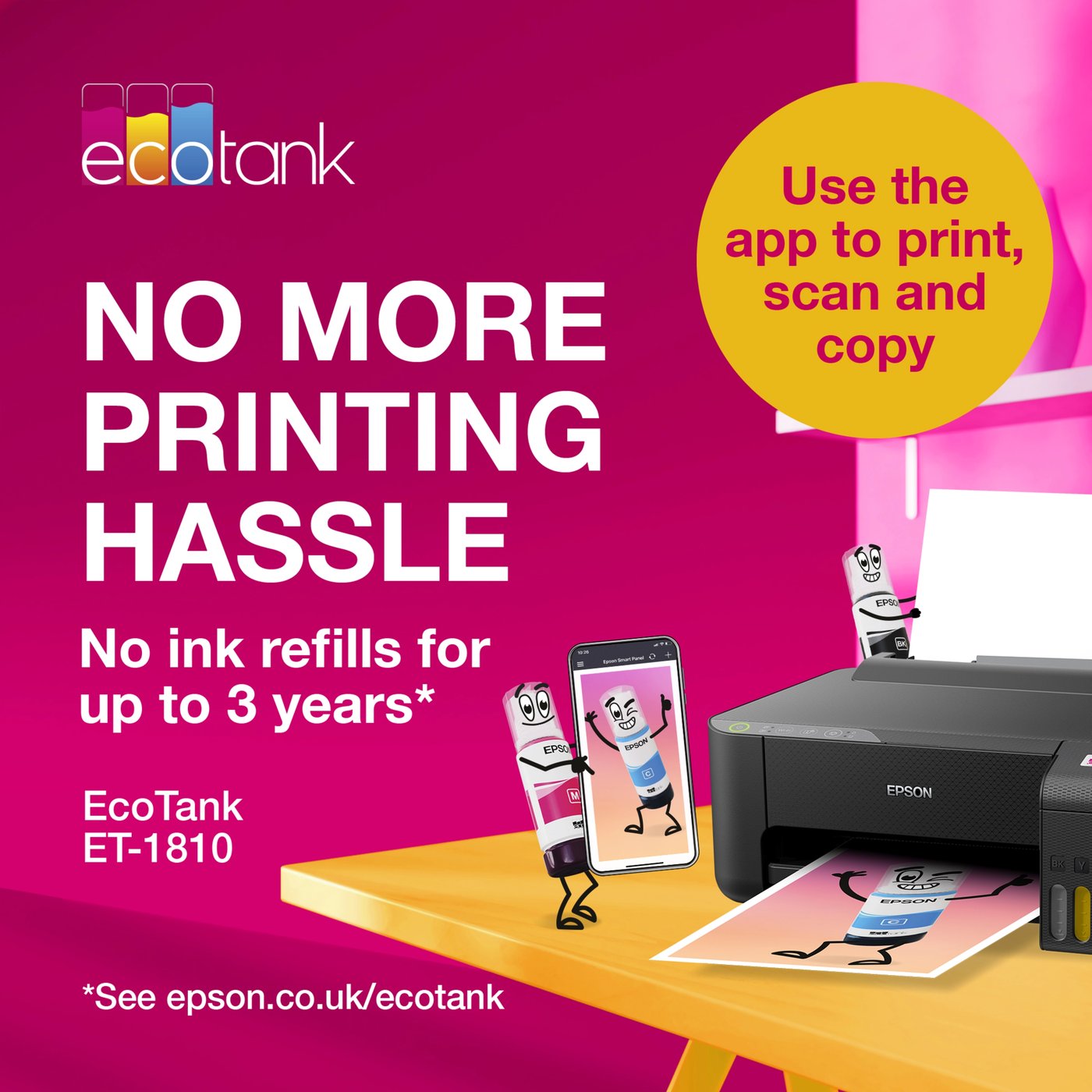 Epson EcoTank ET-1810 blekkskriver Svart