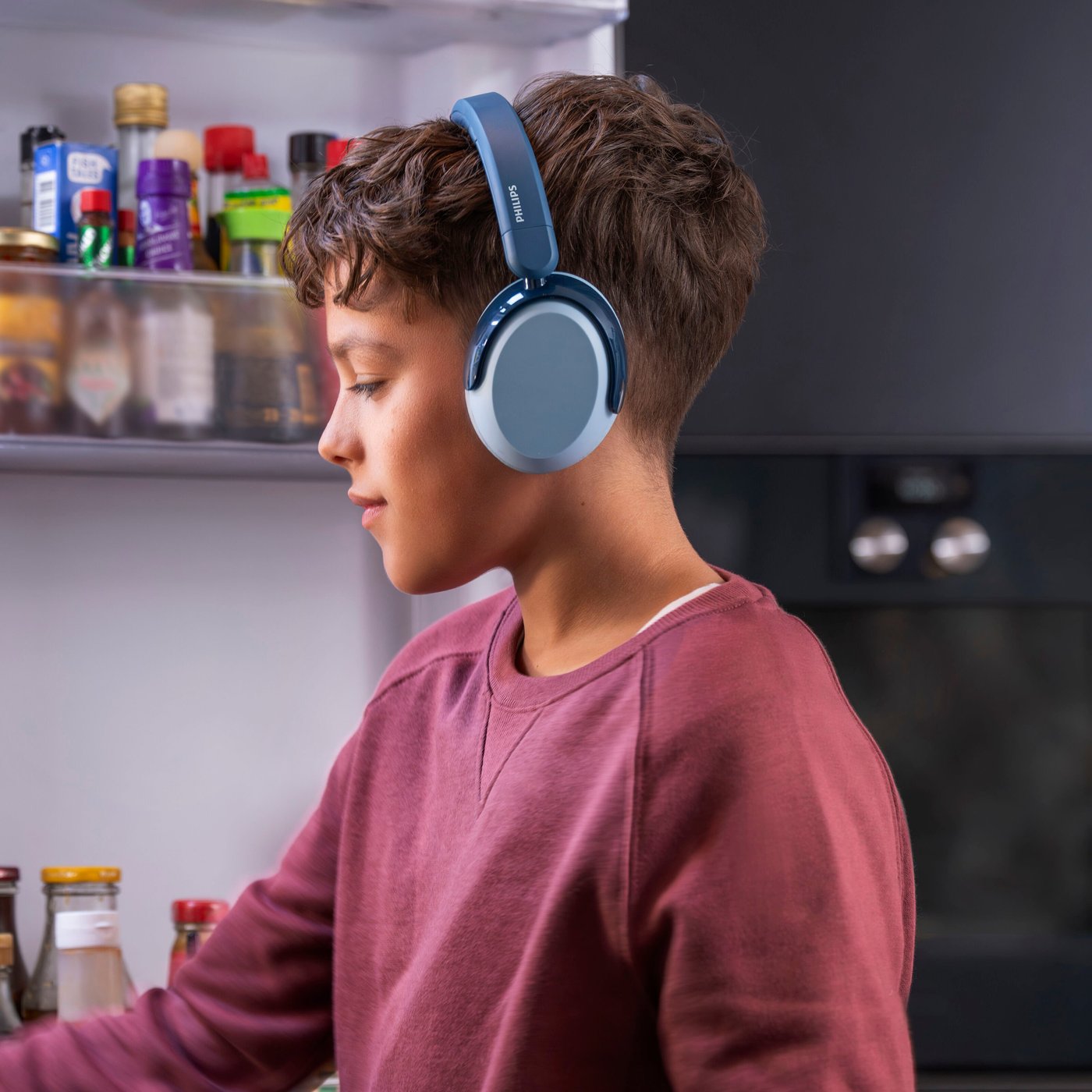 Philips Trådlösa over-ear-hörlurar för barn med brusreducering Blå