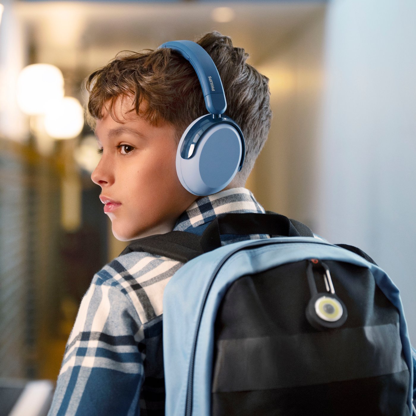 Philips Trådlösa over-ear-hörlurar för barn med brusreducering Blå