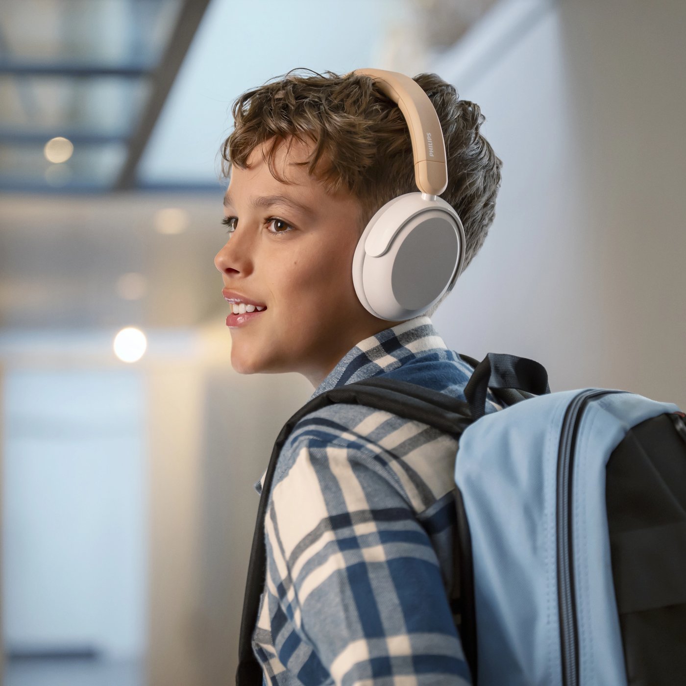 Philips Trådlösa over-ear-hörlurar för barn med brusreducering Beige
