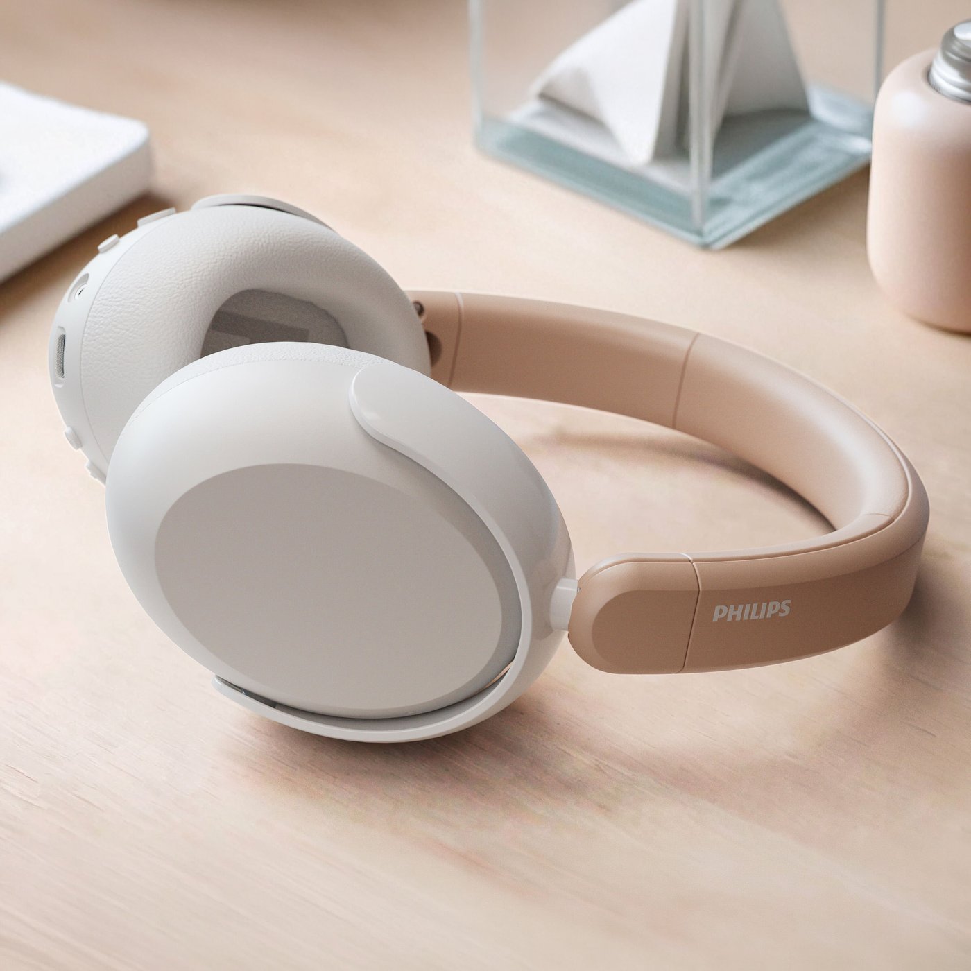 Philips Trådlösa over-ear-hörlurar för barn med brusreducering Beige