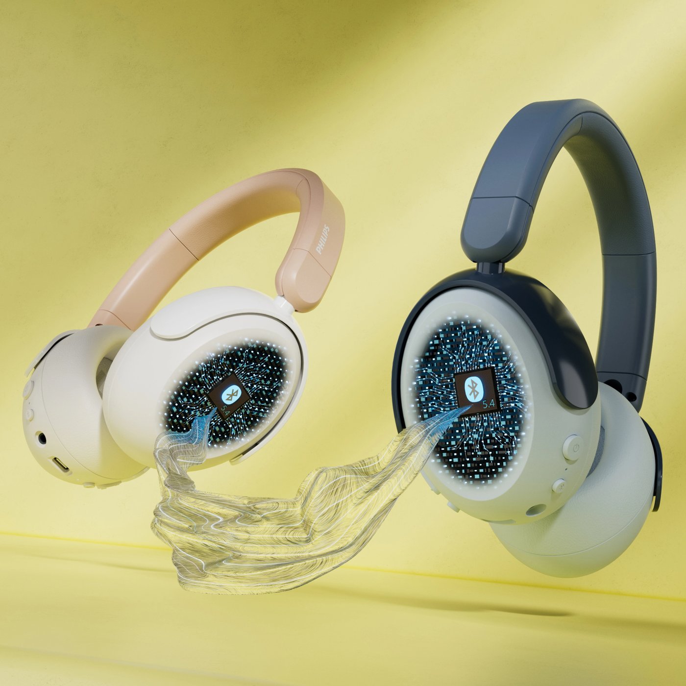 Philips Trådlösa over-ear-hörlurar för barn med brusreducering Beige