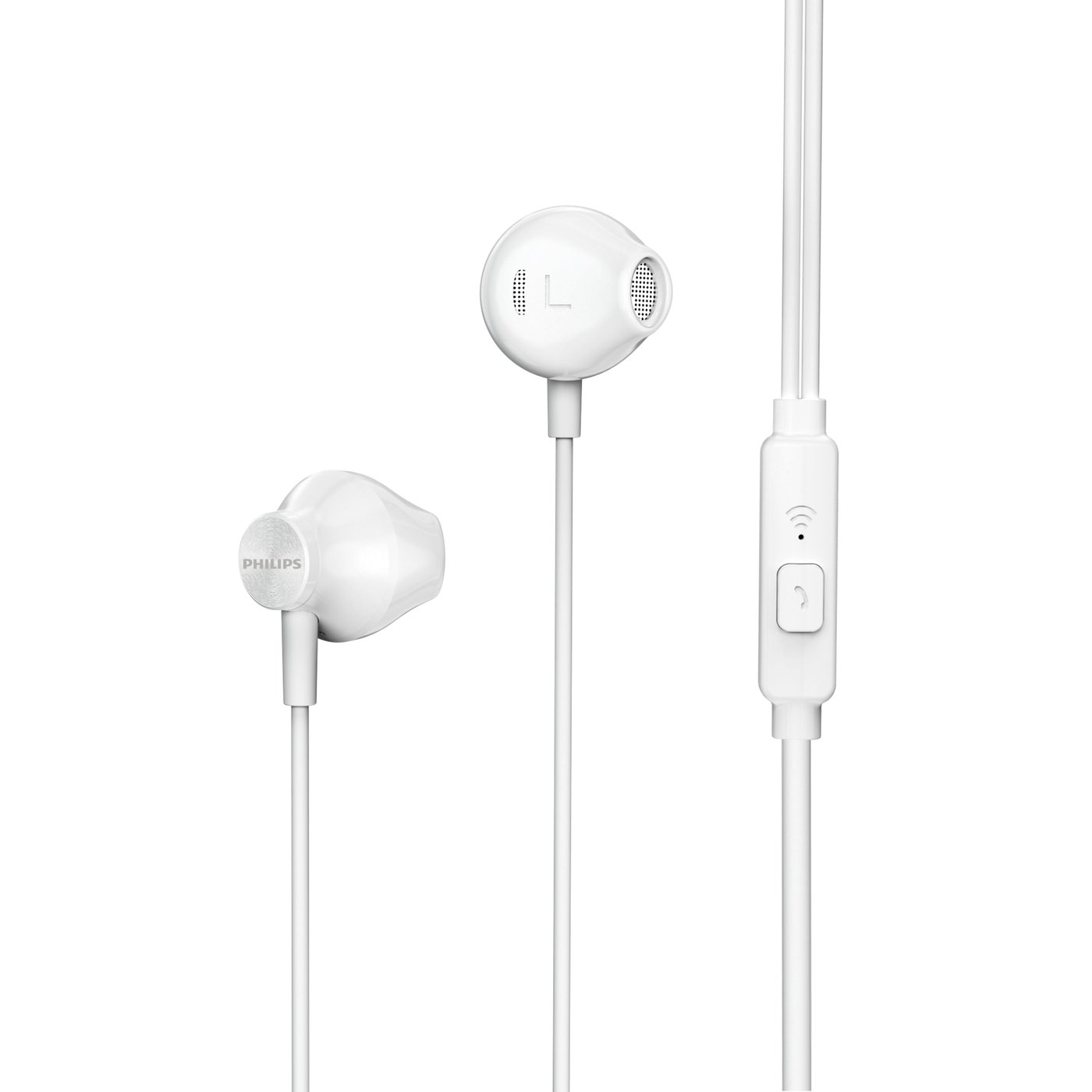 Philips TAUE101 in-ear-hörlurar med mikrofon Vit
