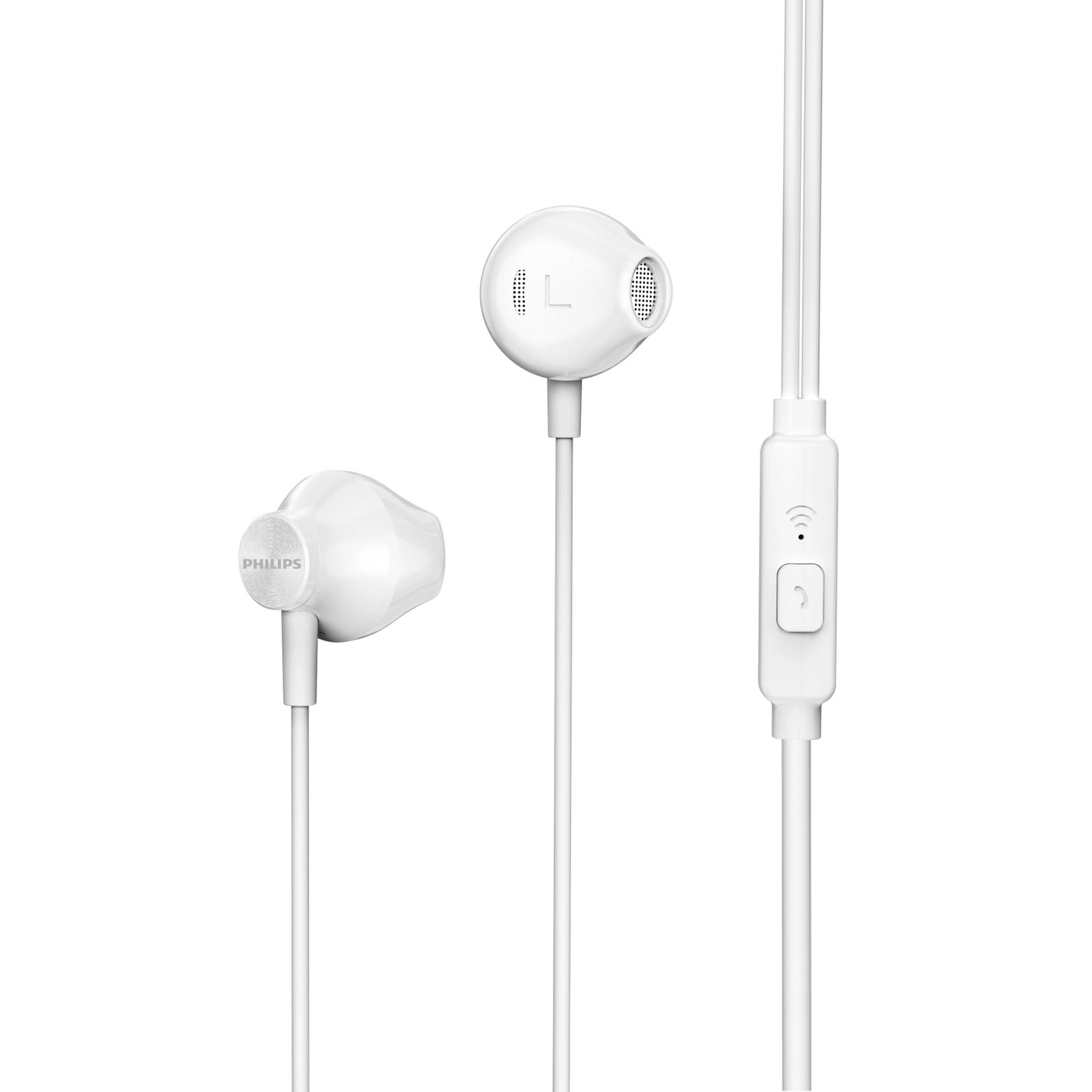 Philips TAUE101 in-ear-hörlurar med mikrofon Vit