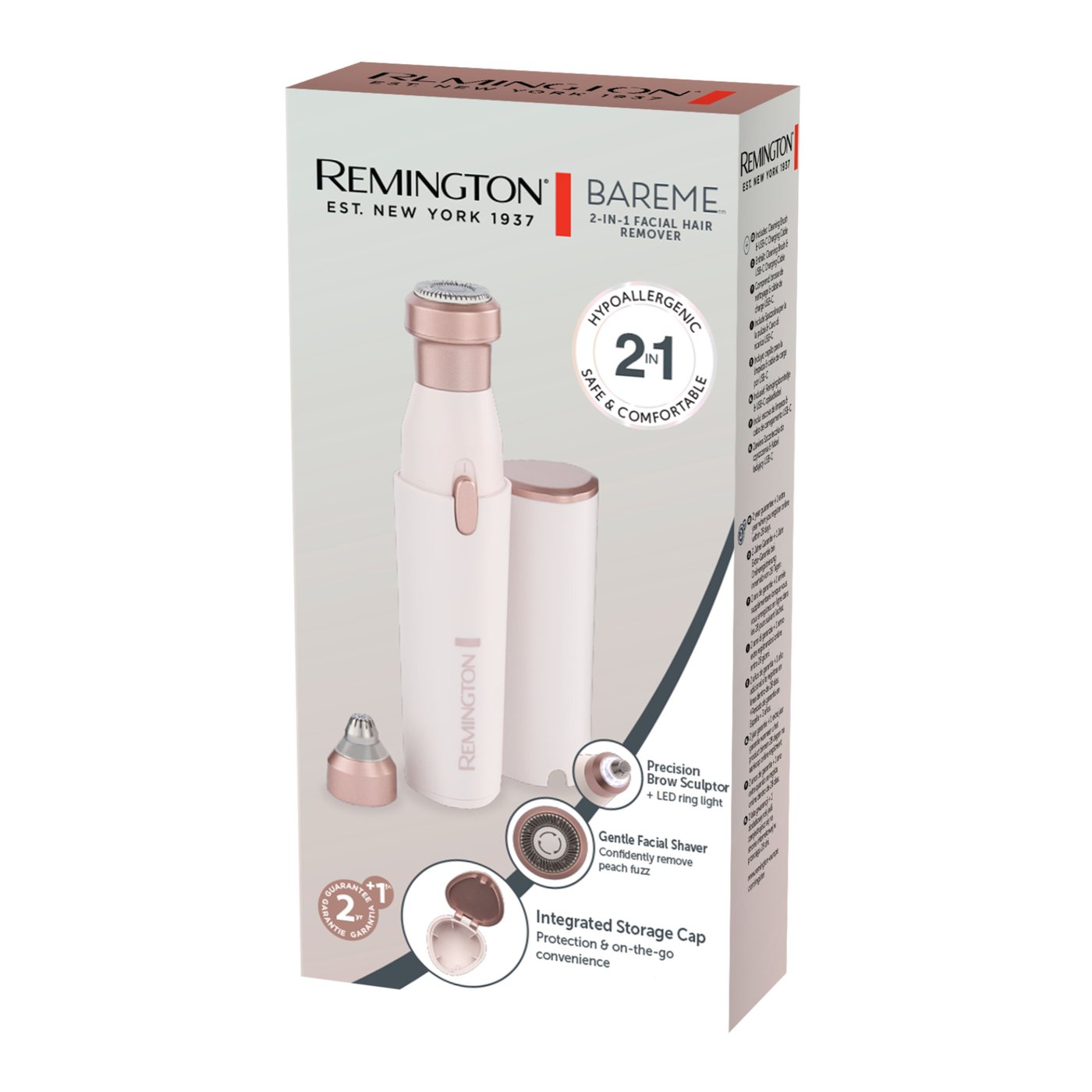 Remington BareMe Ansiktshårfjerner 2-i-1