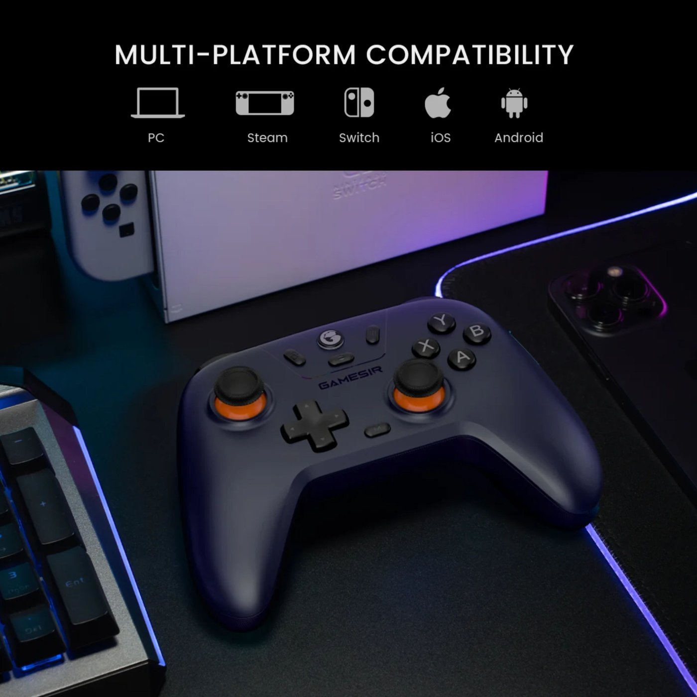 GameSir Nova Lite trådløs håndkontroller Hvit