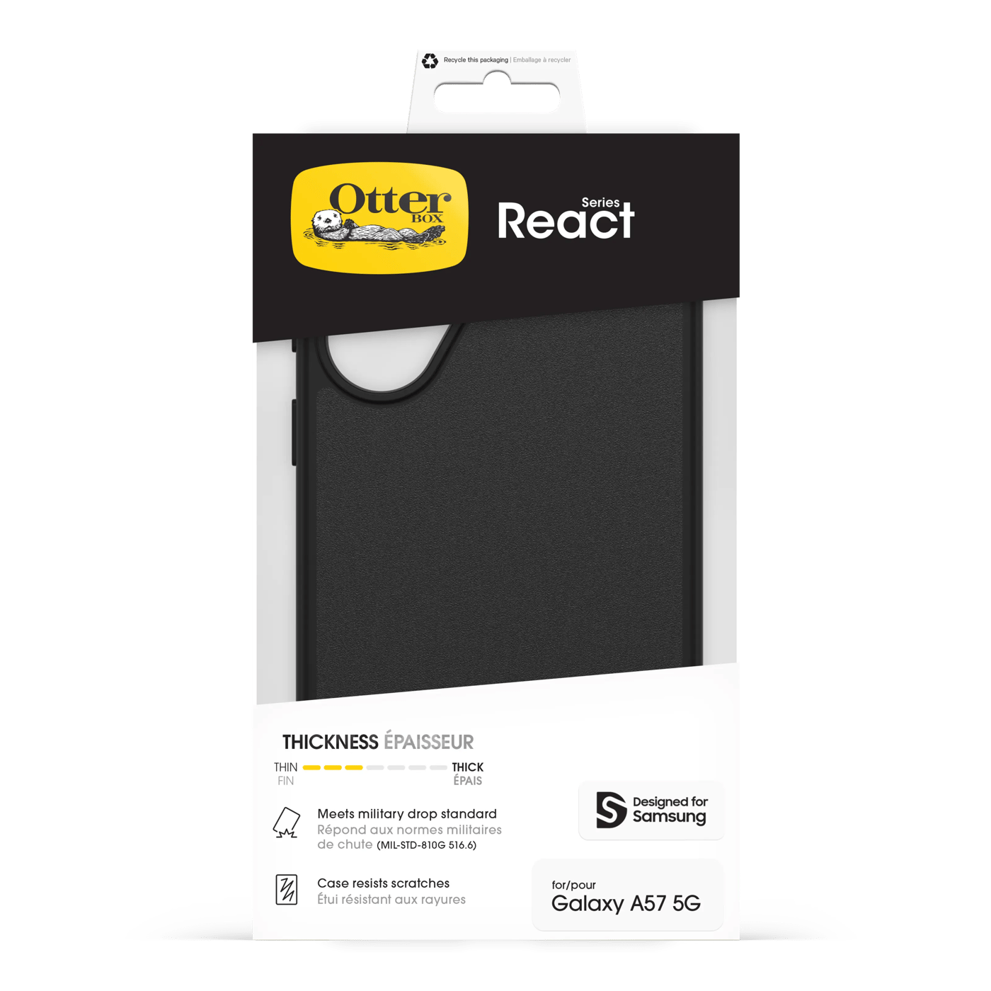 Otterbox React Etui for Galaxy A57 5G Svart