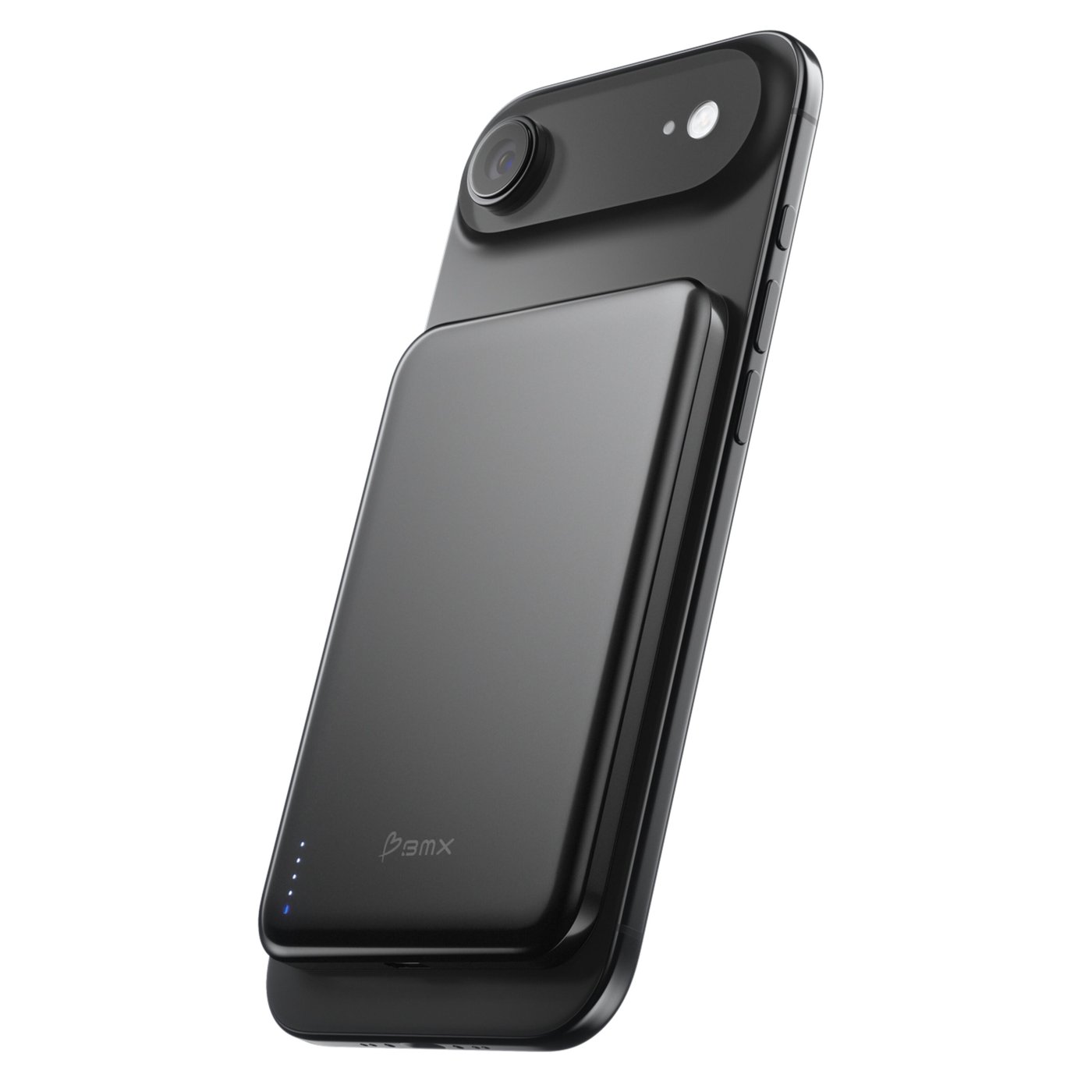 BMX Ultratunn magnetisk Qi2-powerbank 5000 mAh, semi-solid-state i titanhölje