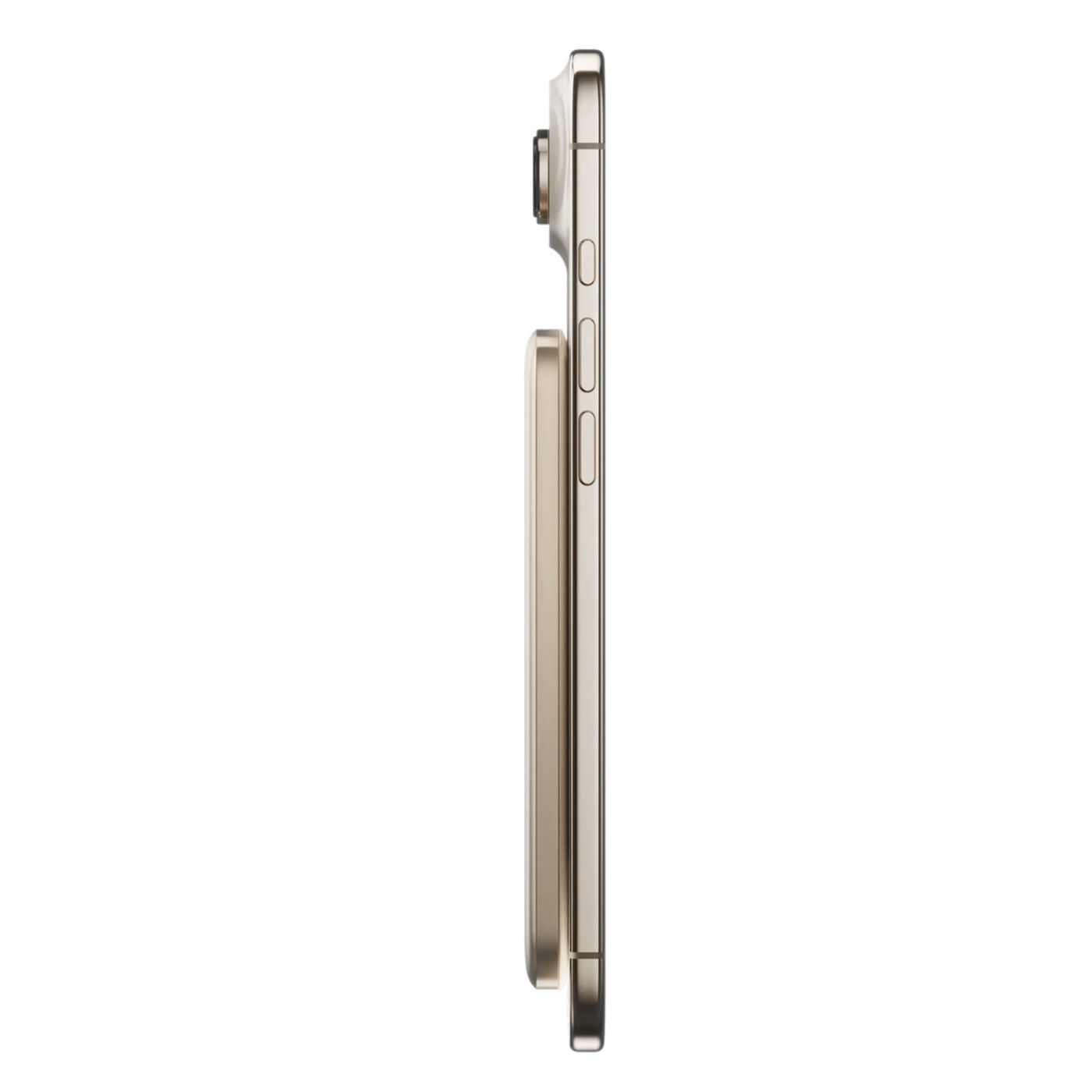 BMX Ultratynt magnetisk Qi2-powerbank 5000 mAh, semi-solid-state i titan Gold