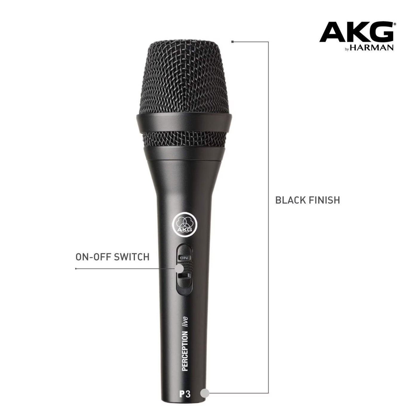 AKG Perception P3 S sangmikrofon med på/av-knapp