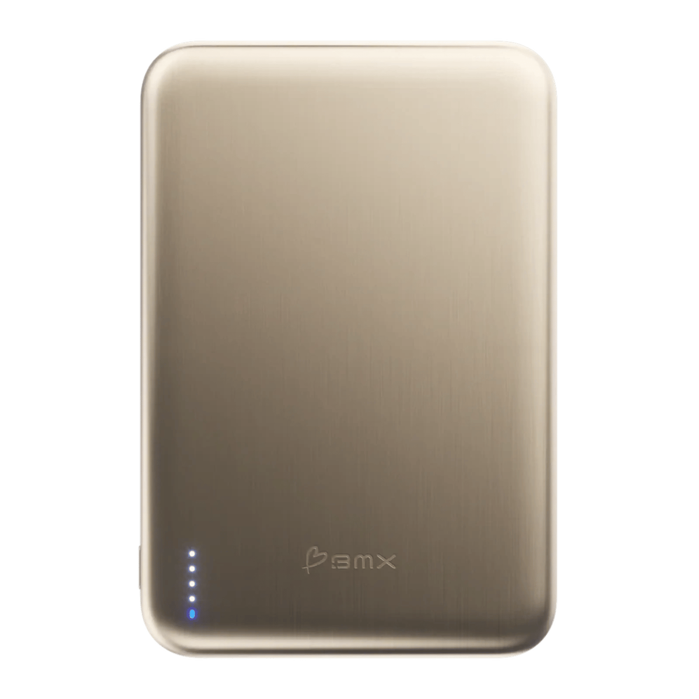BMX Ultratynt magnetisk Qi2-powerbank 5000 mAh, semi-solid-state i titan Gold