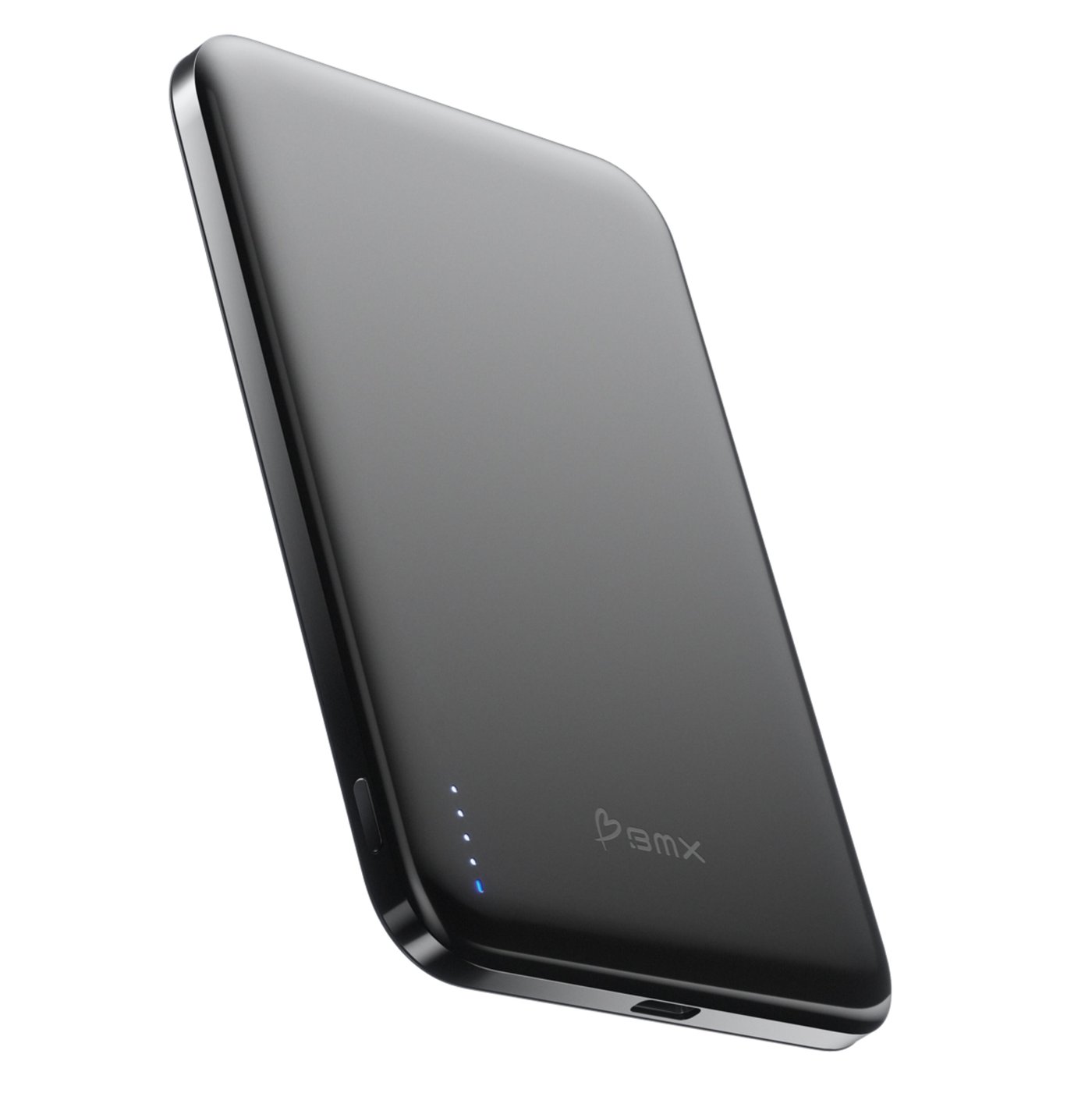 BMX Ultratynt magnetisk Qi2-powerbank 5000 mAh, semi-solid-state i titan