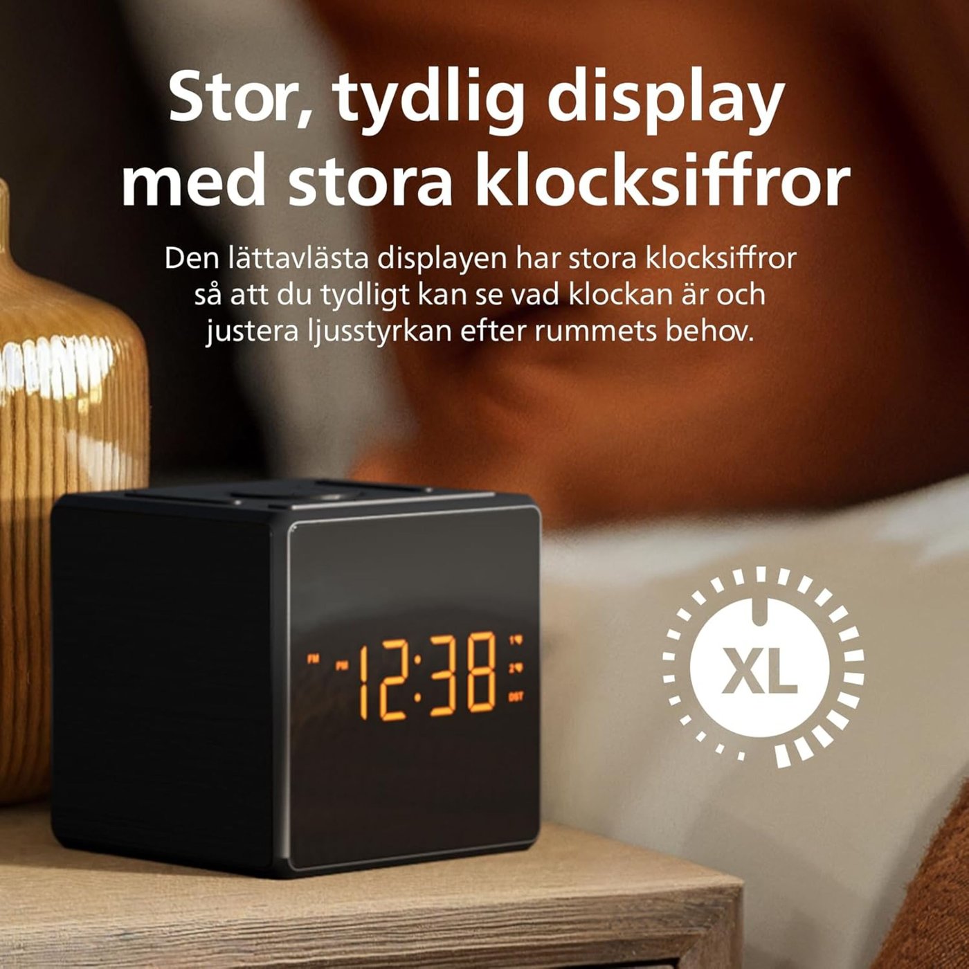 Philips R4500 FM-klockradio med USB-C