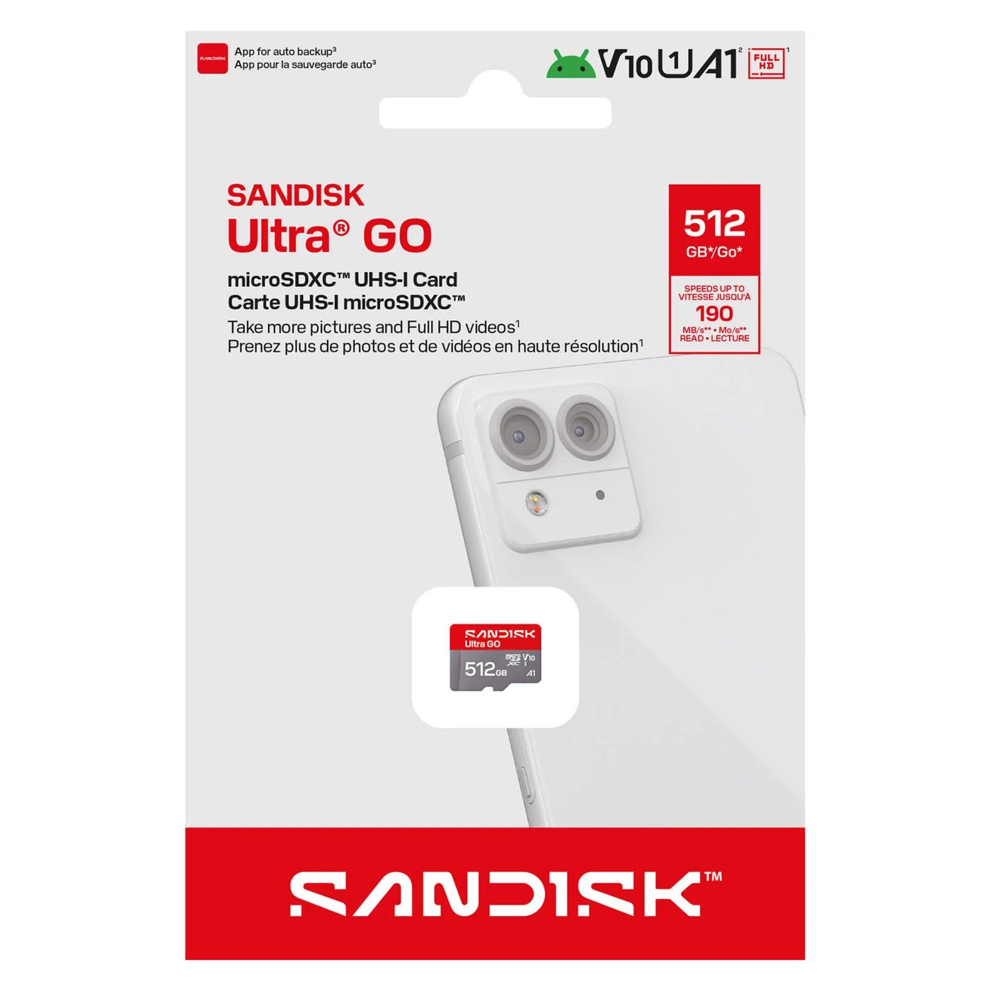 Sandisk microSD Ultra Go minnekort 512 GB