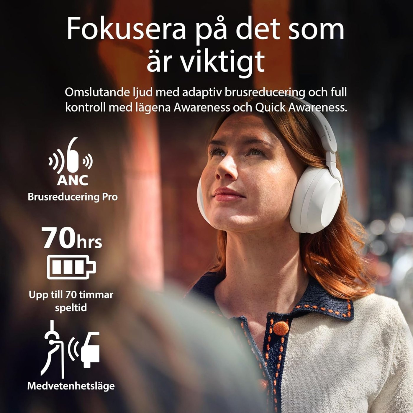Philips TAH8000E trådlösa over-ear-hörlurar