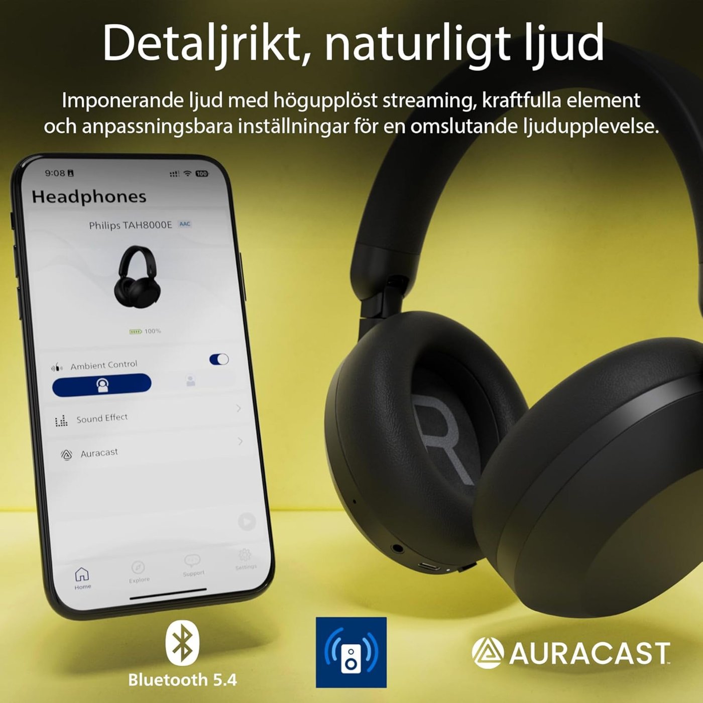 Philips TAH8000E trådlösa over-ear-hörlurar