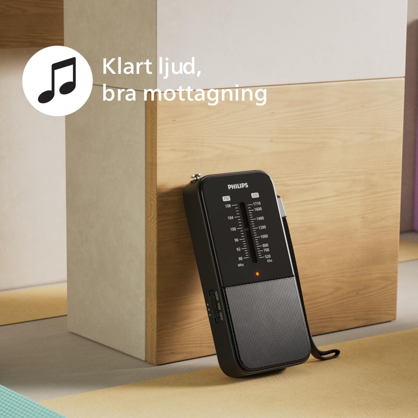 Philips Fickradio TAR1509 med FM och MW