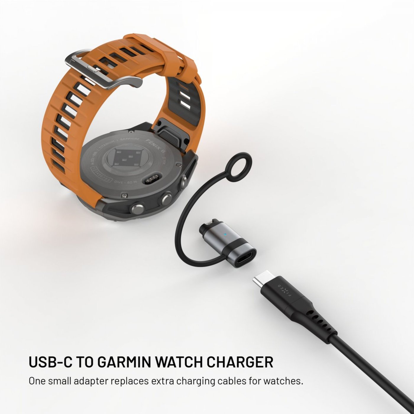 Fixed USB-C-laddadapter för Garmin-enheter