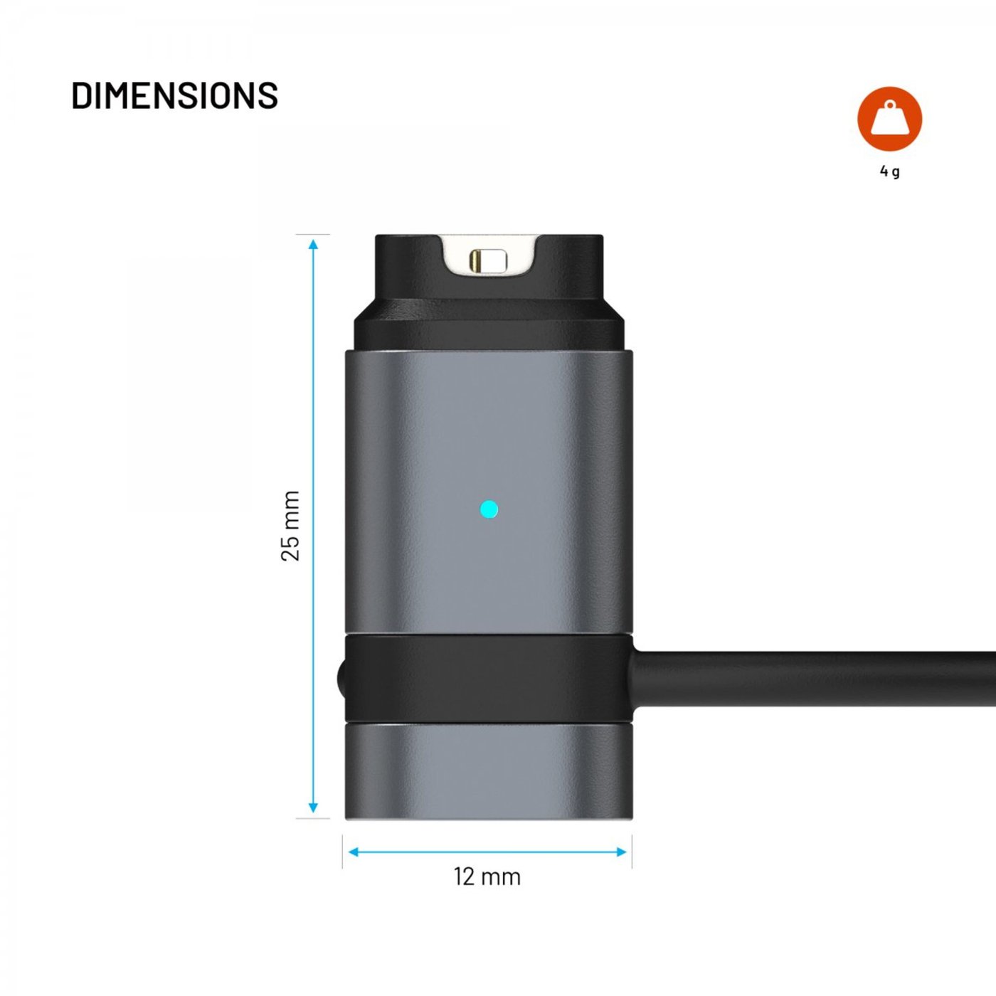 Fixed USB-C-laddadapter för Garmin-enheter
