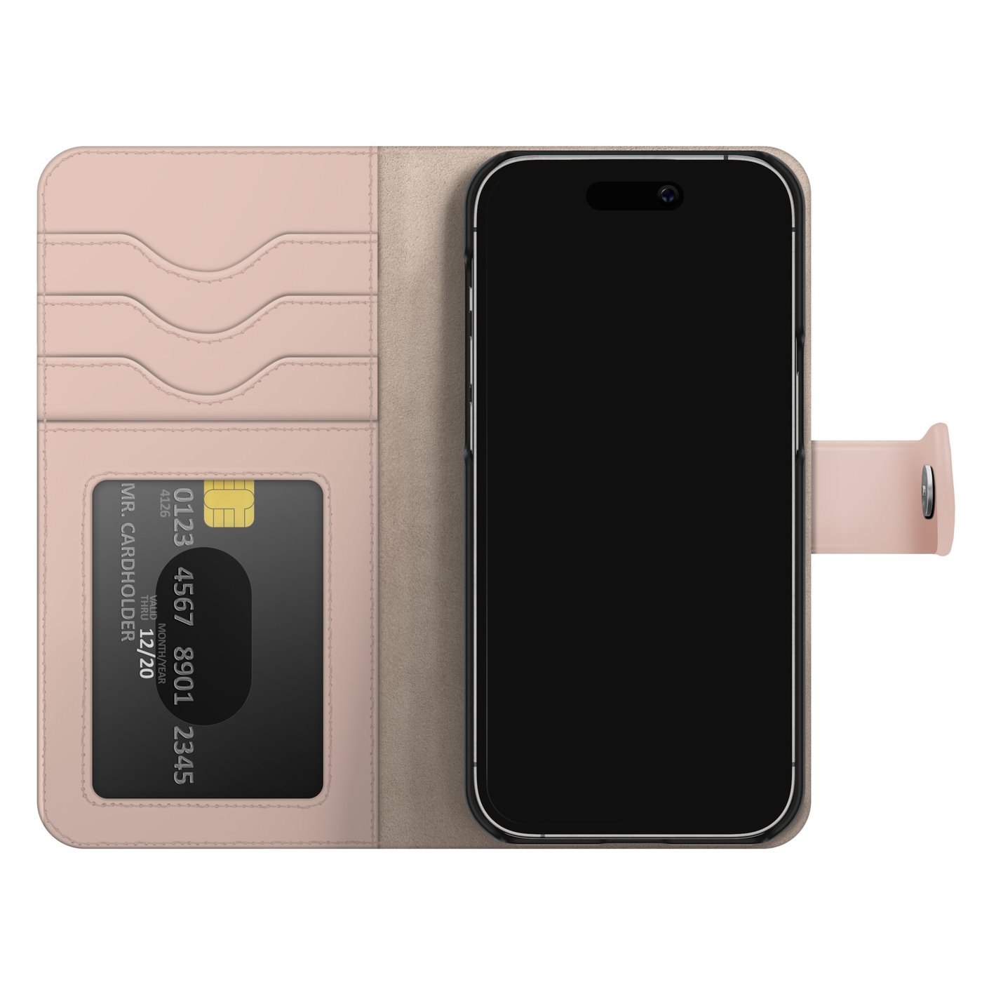IDEAL OF SWEDEN Magnet Wallet+ för iPhone 15 Pro Rosa