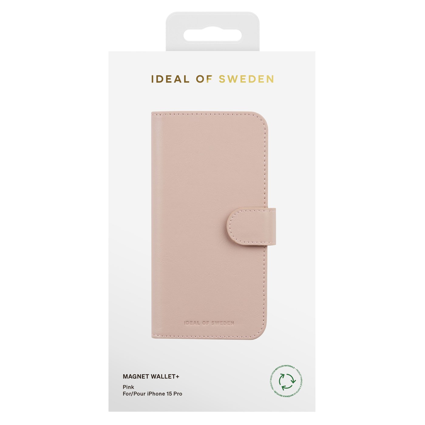 IDEAL OF SWEDEN Magnet Wallet+ för iPhone 15 Pro Rosa