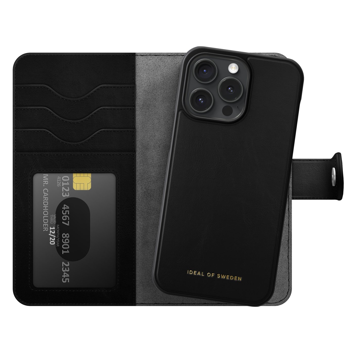 IDEAL OF SWEDEN Magnet Wallet+ för iPhone 15 Pro Max Svart