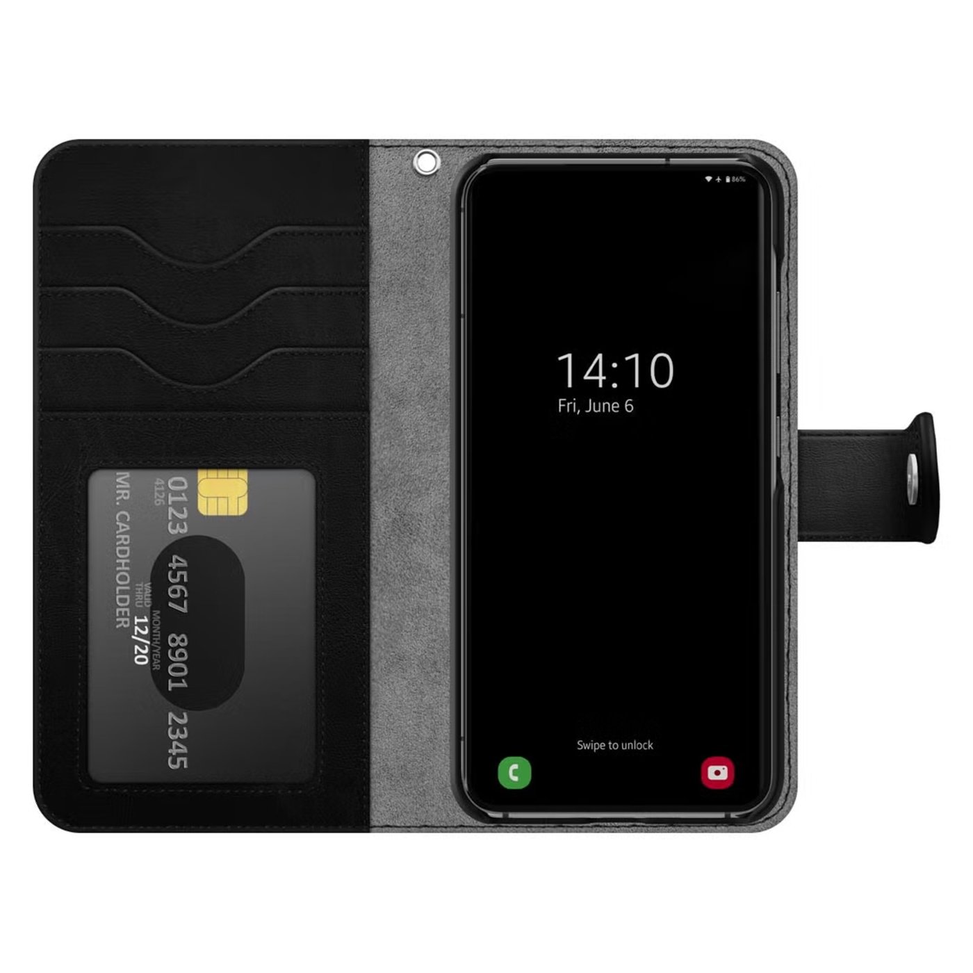 IDEAL OF SWEDEN Magnet Wallet+ - plånboksfodral till Galaxy S25 Black