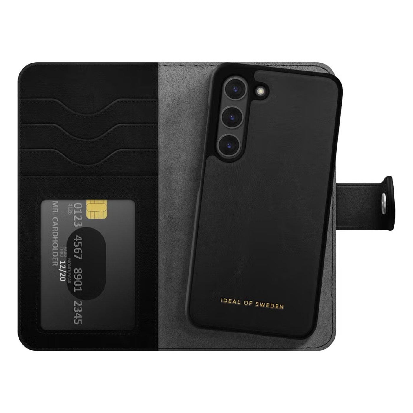 IDEAL OF SWEDEN Magnet Wallet+ - plånboksfodral till Galaxy S25 Black