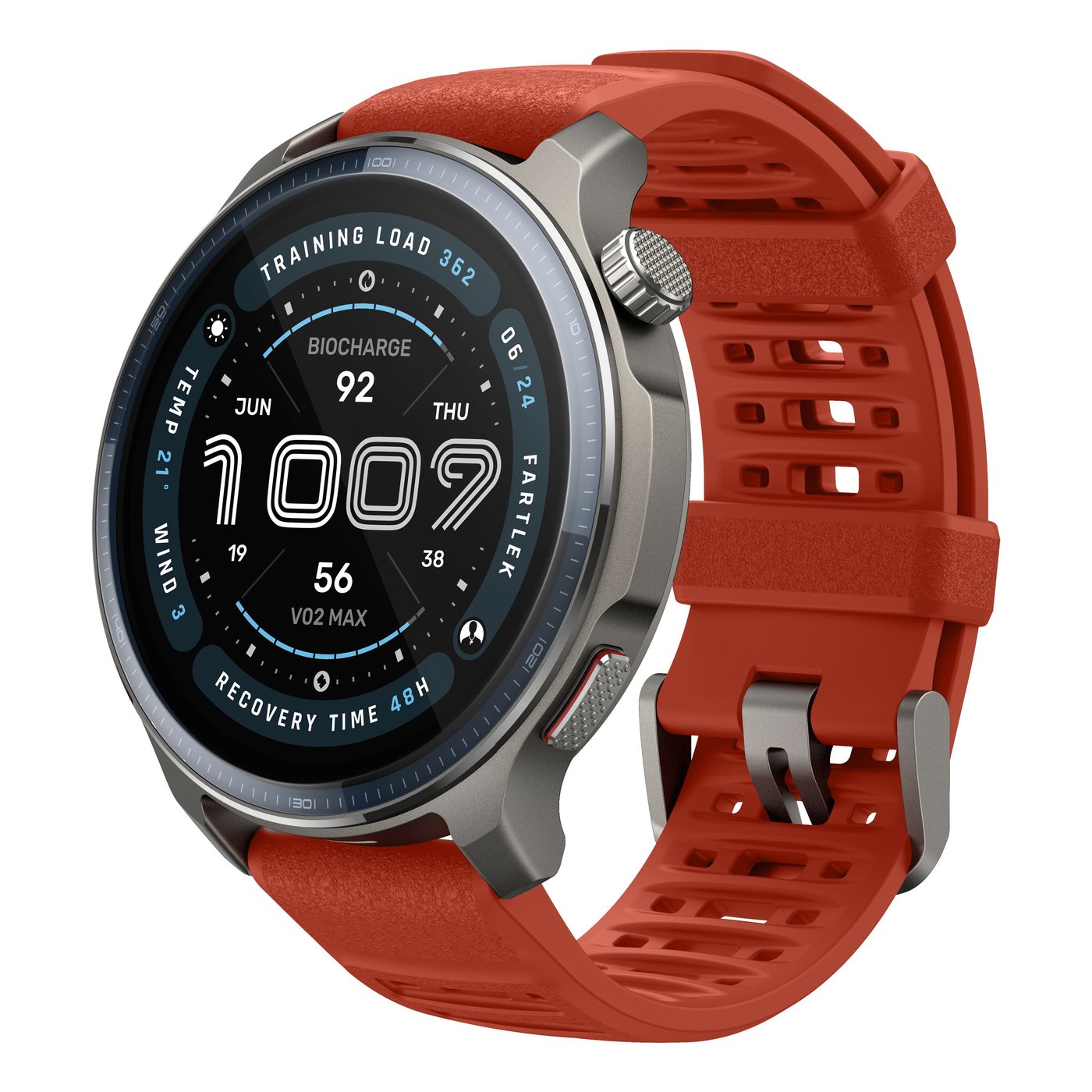 Amazfit Multisport-smartklokke med AMOLED, GPS og 21 dagers batteritid Svart