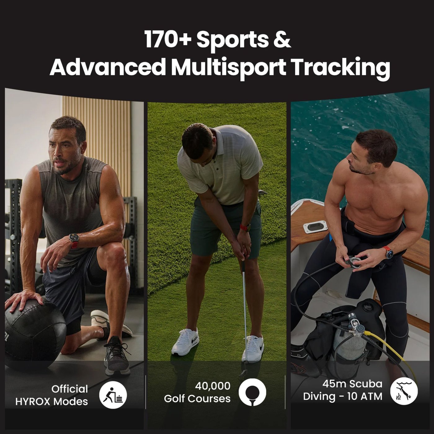 Amazfit Multisport-smartklokke med AMOLED, GPS og 21 dagers batteritid Svart