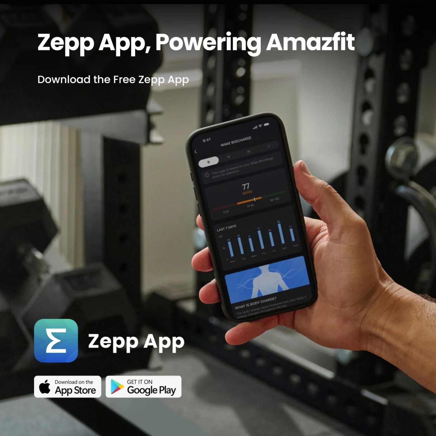 Amazfit Multisport-smartklokke med AMOLED, GPS og 21 dagers batteritid Svart
