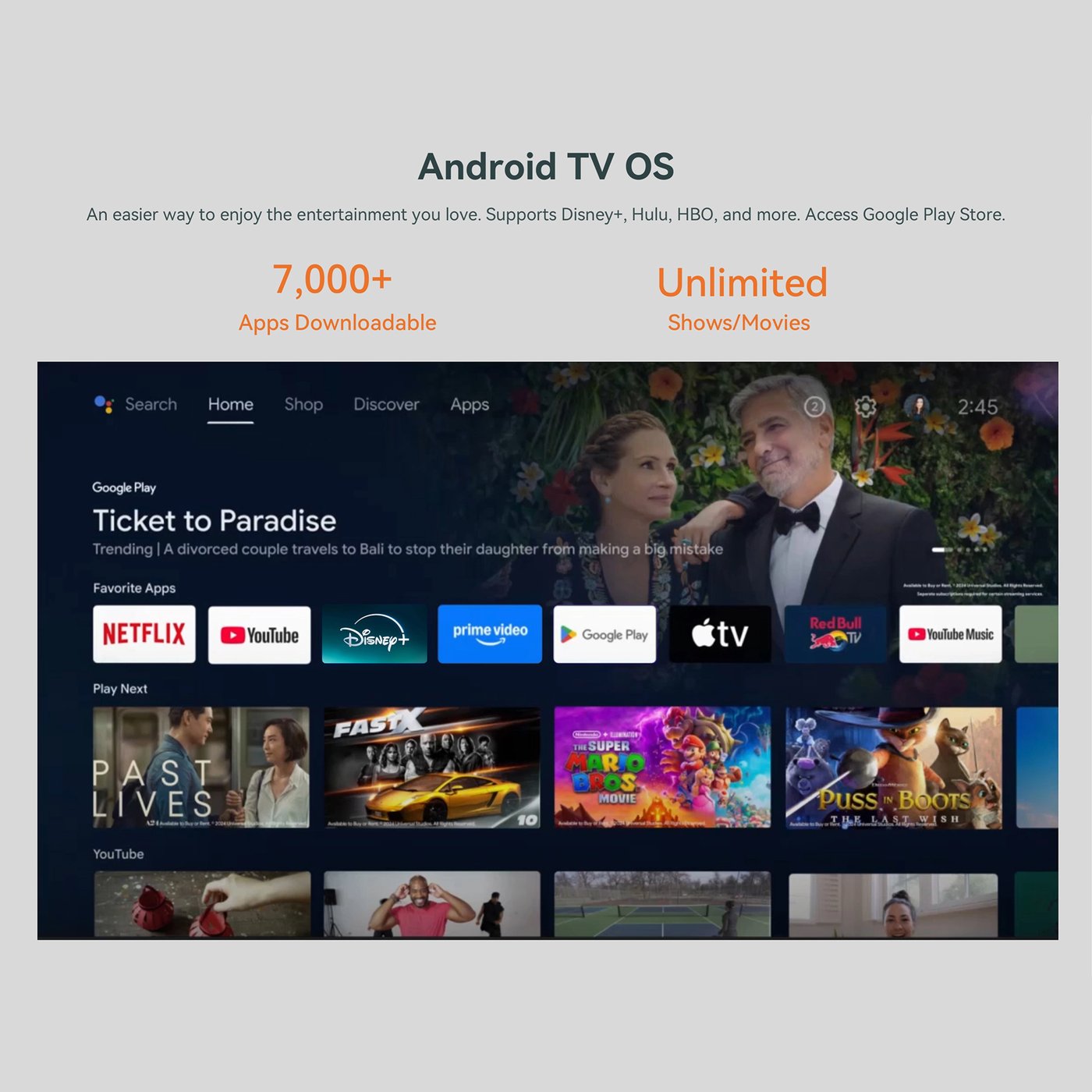 Wanbo Portabel projektor med Android TV och 360° gimbalstativ