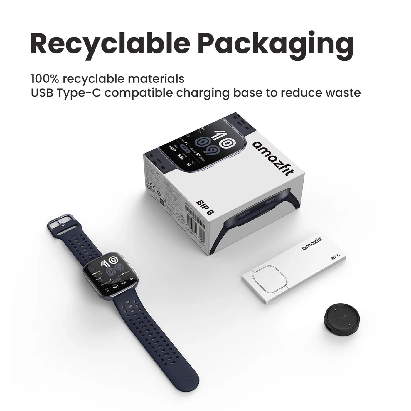 Amazfit Smartklokke med 1,97-toms AMOLED-skjerm og GPS Red