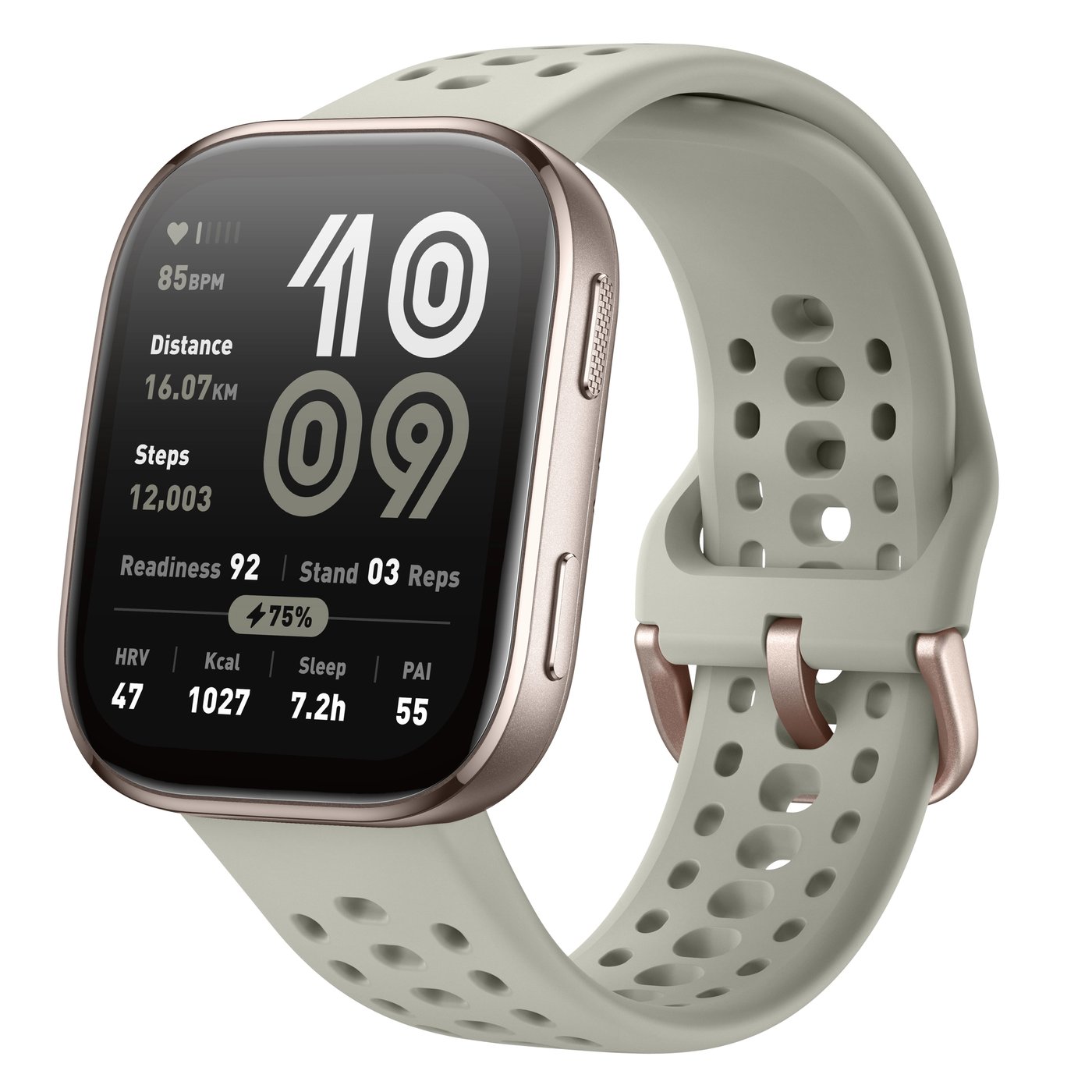 Amazfit Smartklokke med 1,97-toms AMOLED-skjerm og GPS Stone
