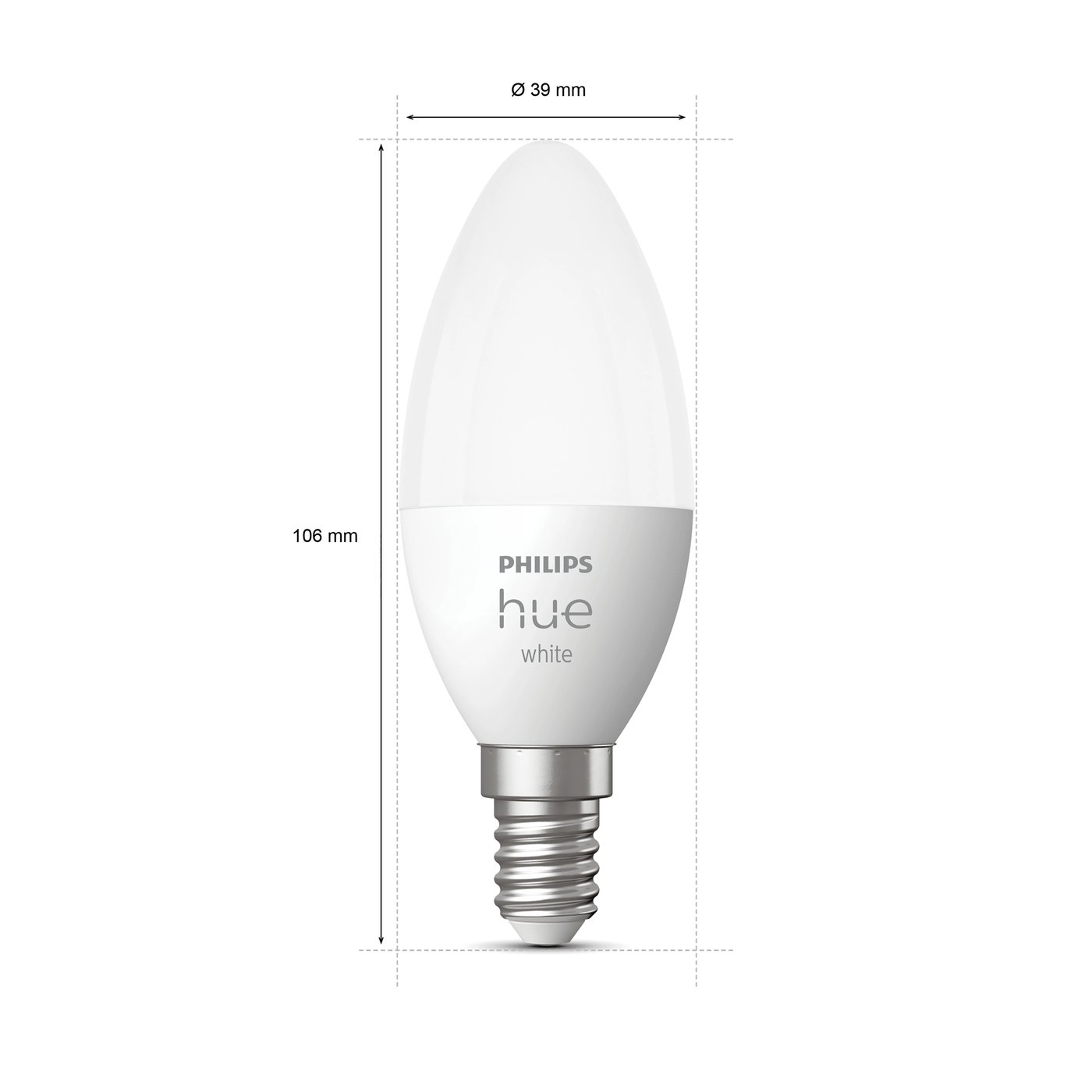 Philips Hue White Smart LED-lampa E14 470 lm 2-pack