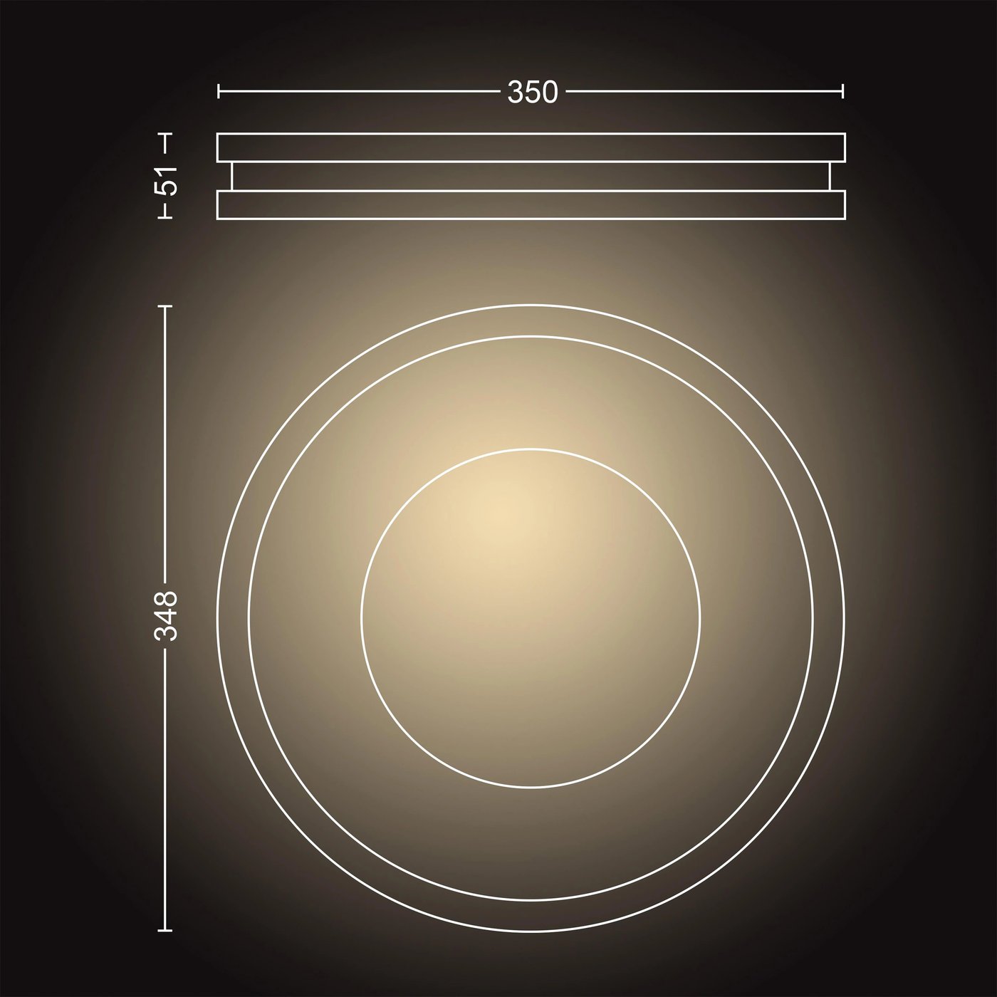 Philips Hue Ambiance Being Takplafond med dimmer
