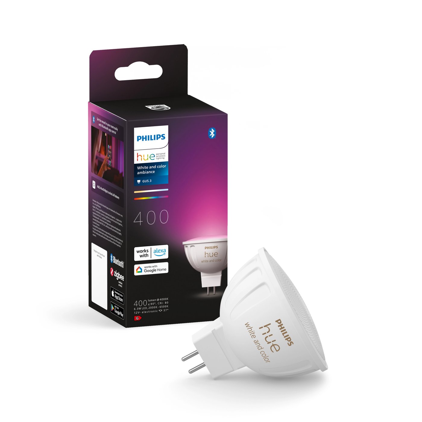 Philips Hue White and Color Ambience MR16 400 lm