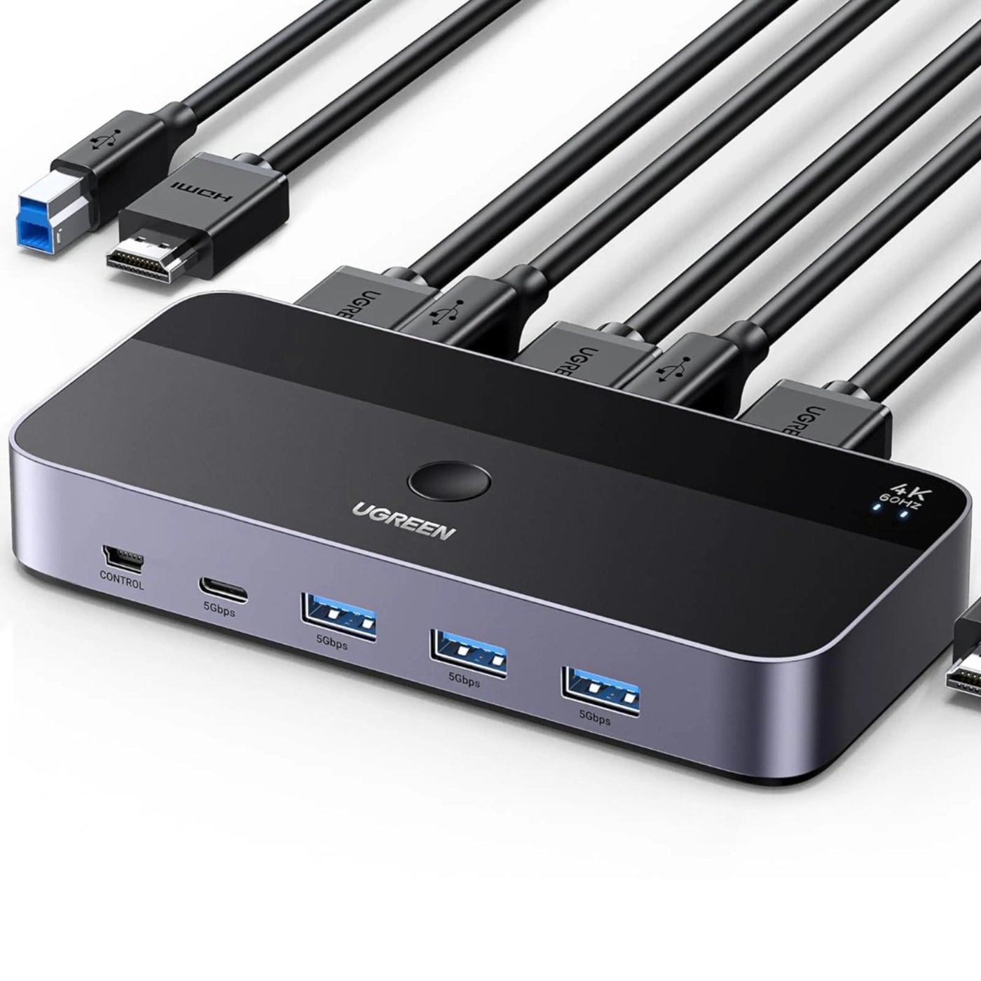 Ugreen 4K HDMI KVM-switch med USB 3.0 för 2 datorer