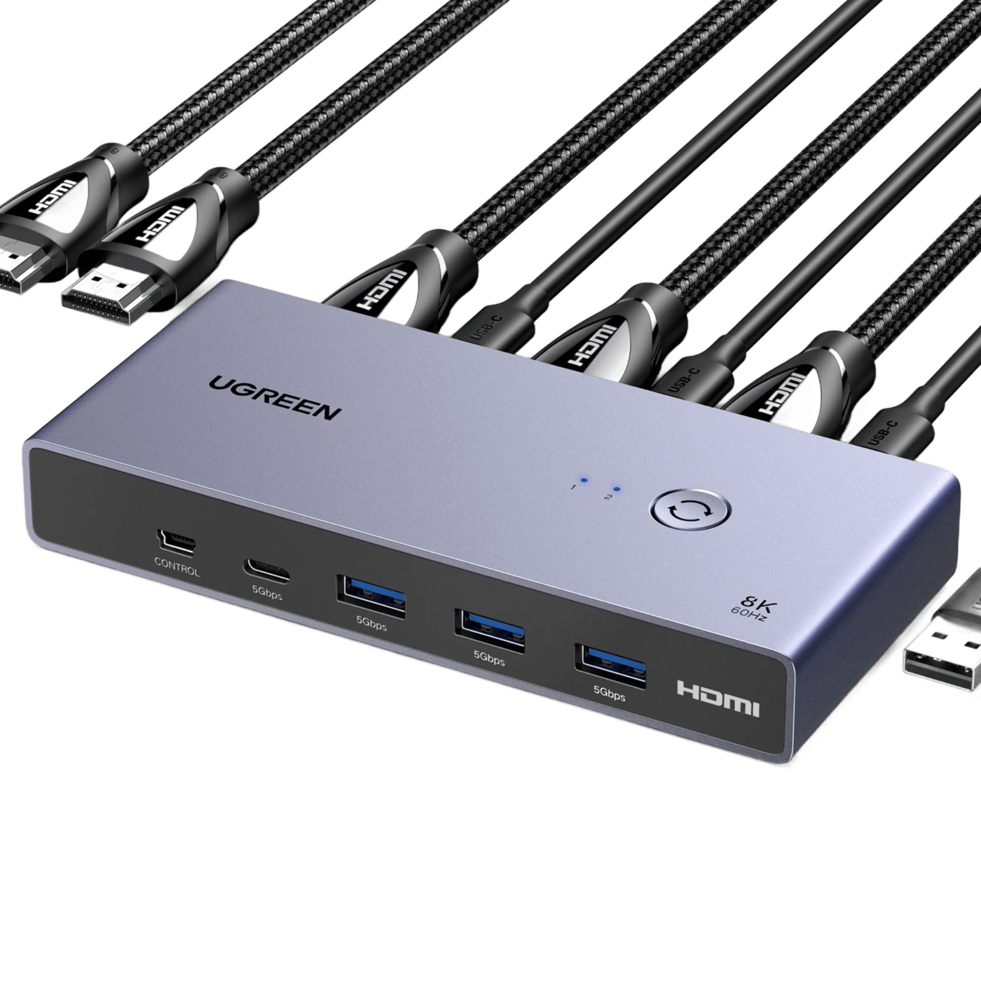 Ugreen 8K HDMI KVM-switch för 2 datorer