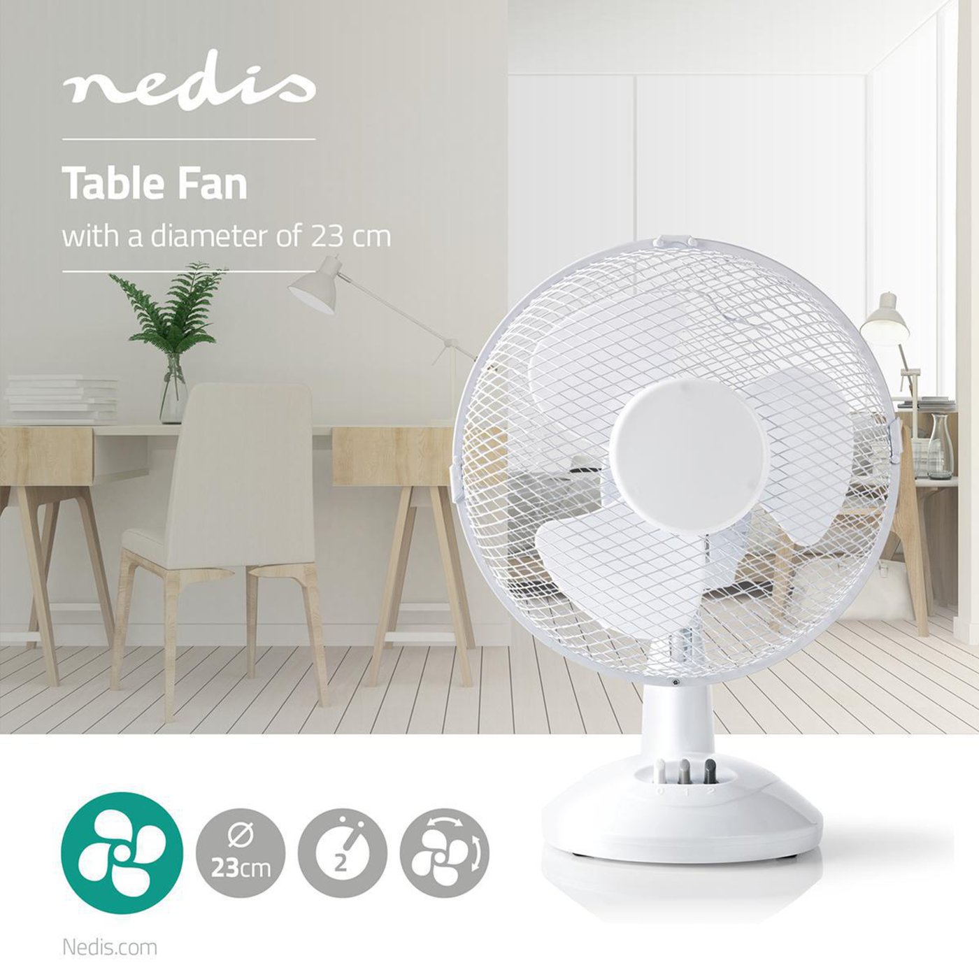 Nedis Bordsfläkt 23 cm