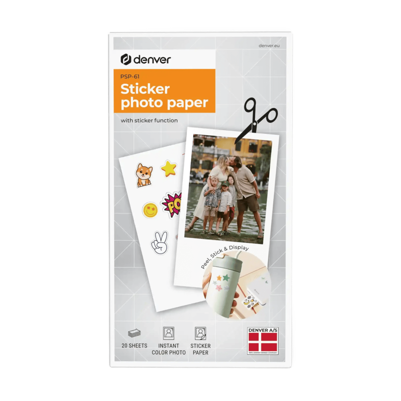 Denver Självhäftande fotopapper till MCP-6010 20-pack