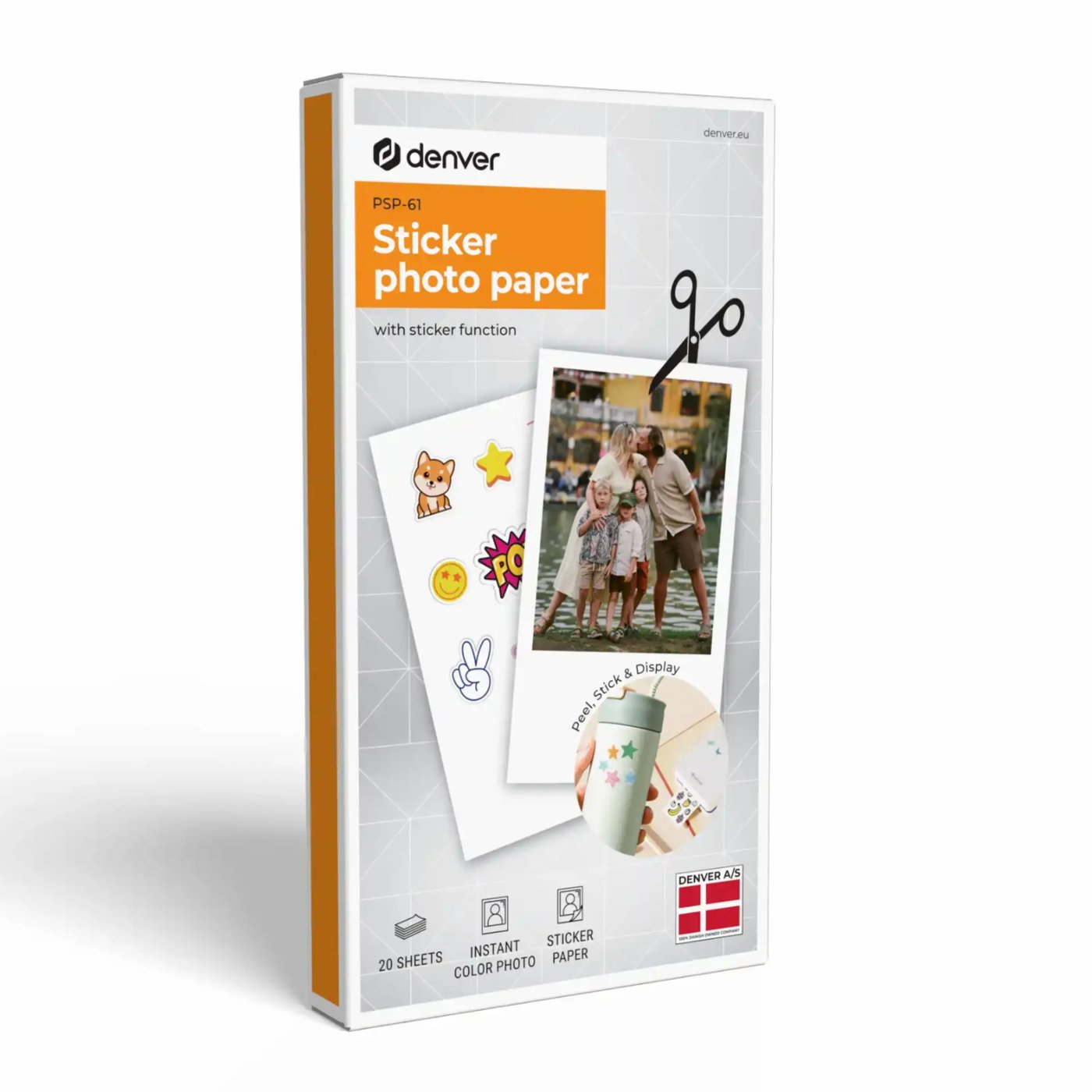 Denver Självhäftande fotopapper till MCP-6010 20-pack