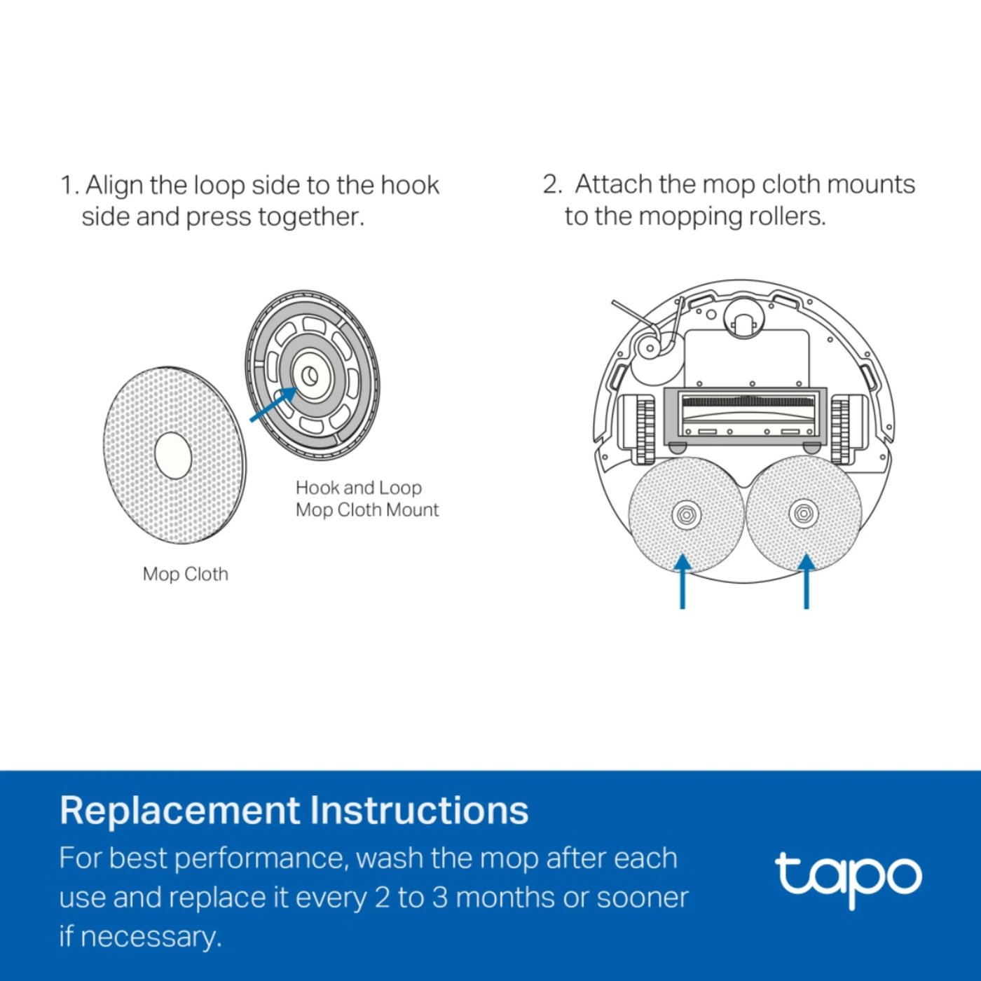 TP-Link Tapo RVA310 moppdukar för robotdammsugare 6-pack